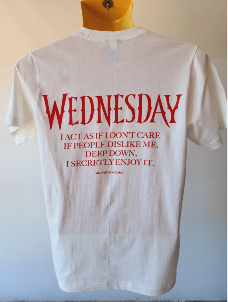 wednesday addams printed t-shist . plus size T-shirt 100% cotton
