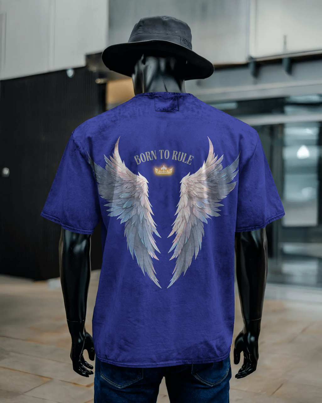 100% premium acid wash oversize tee
