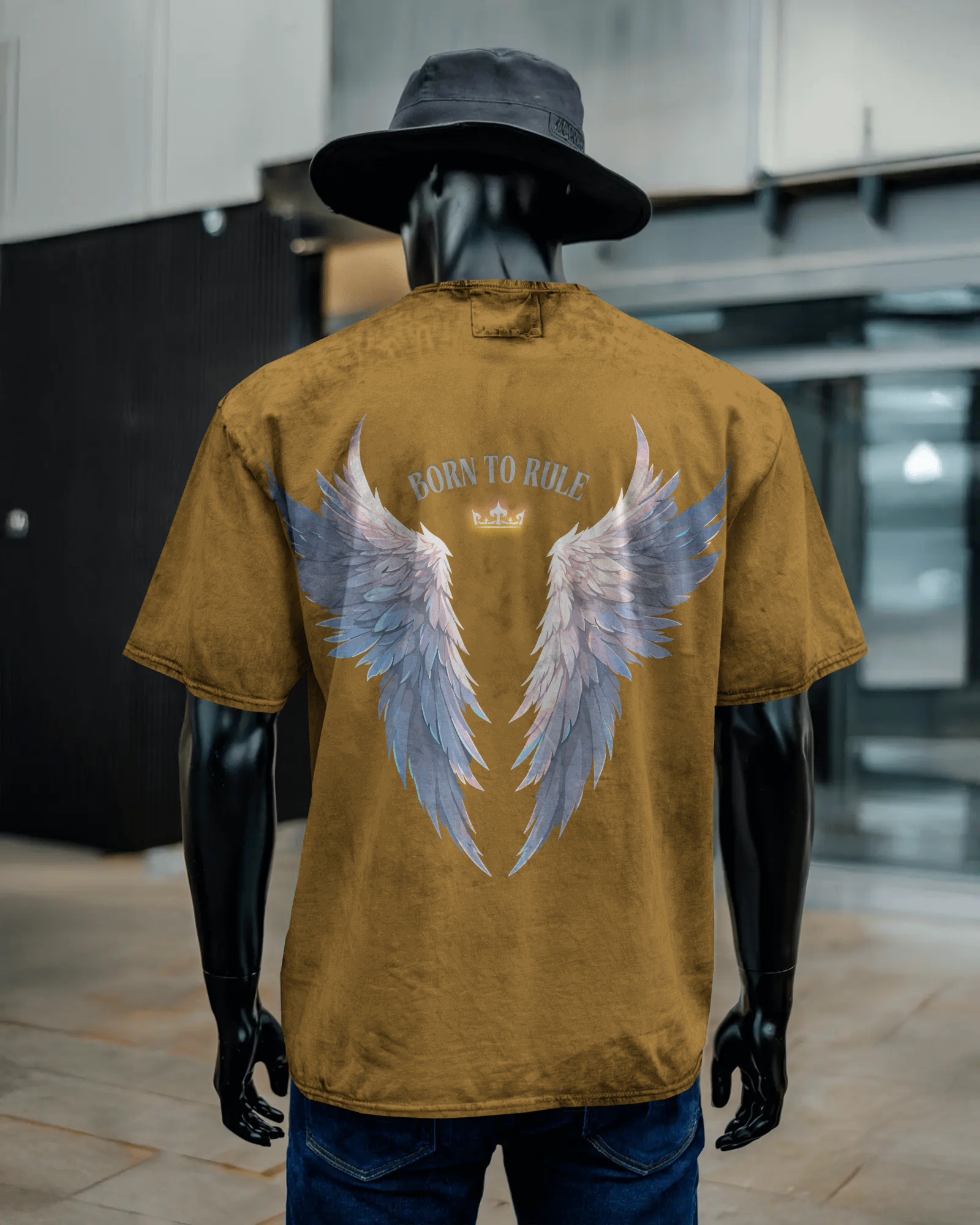100% premium acid wash oversize tee