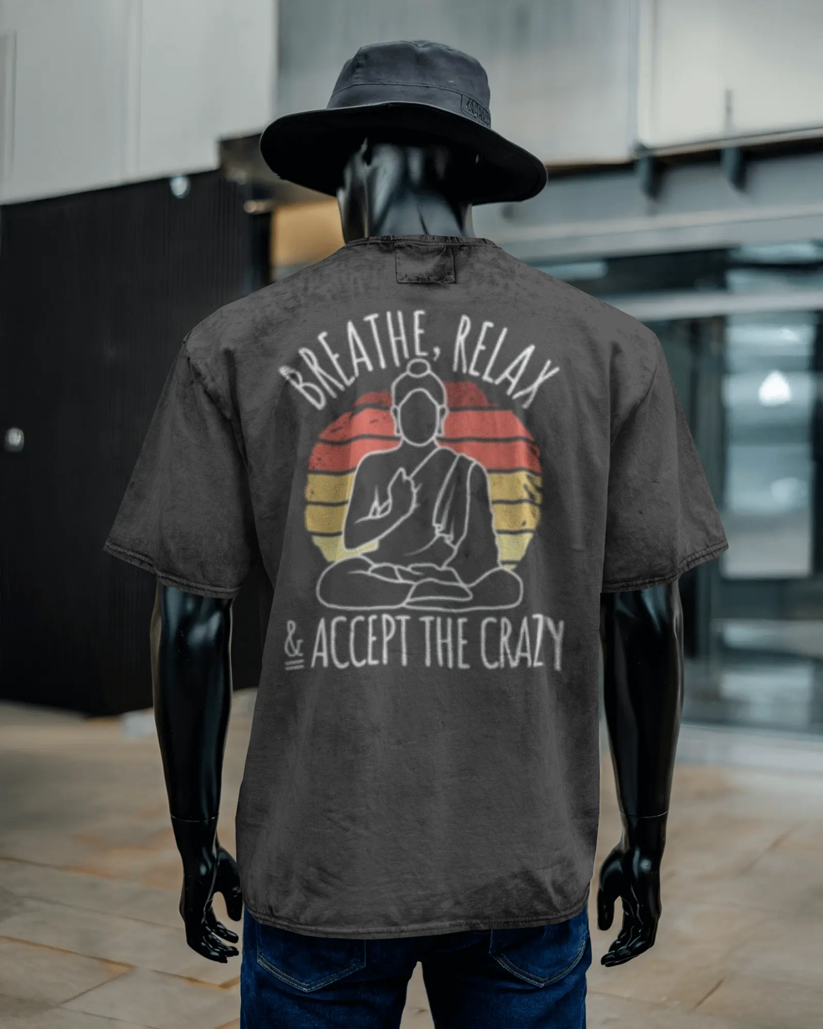Unisex Acid Washed Oversized Tee
