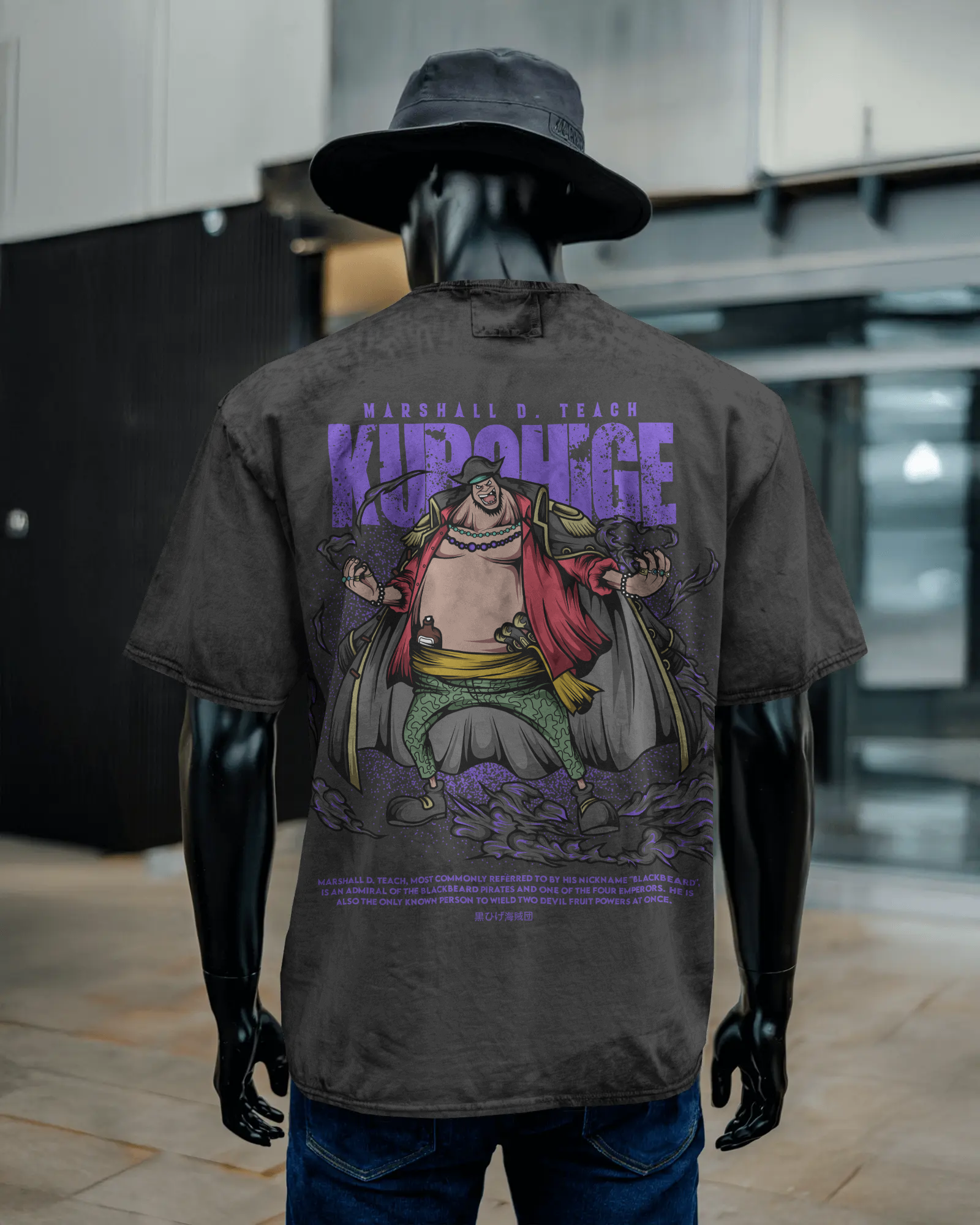 Unisex Acid Washed Oversized Tee
