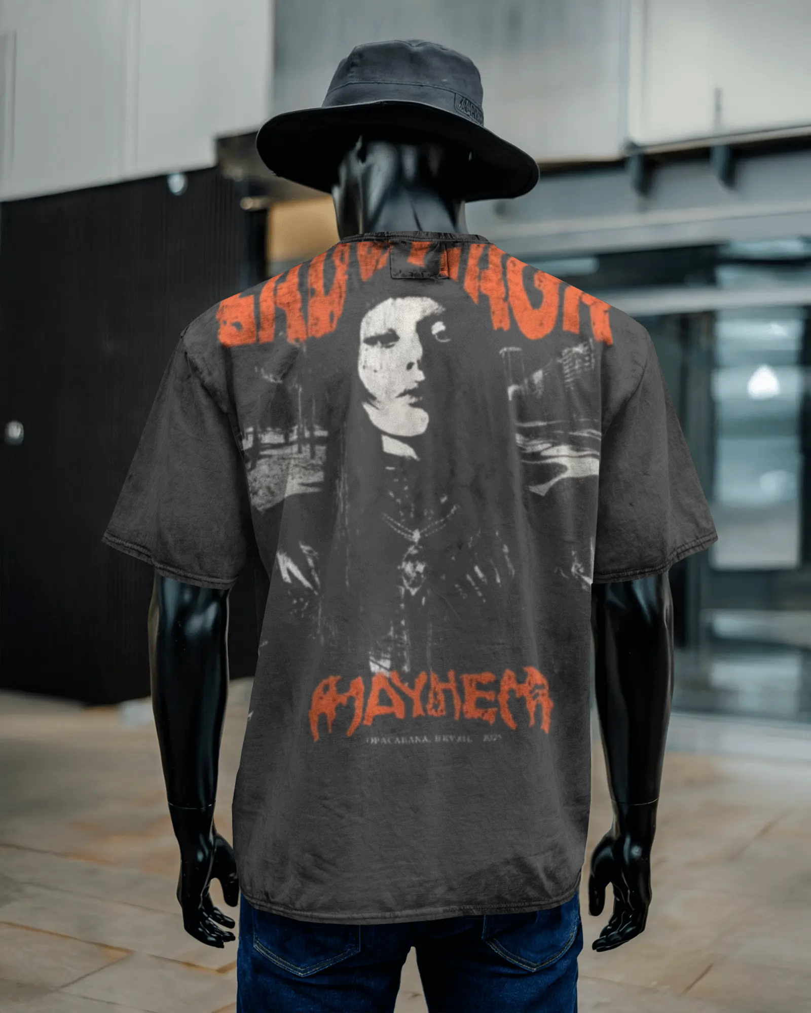 Unisex Acid Washed Oversized Tee