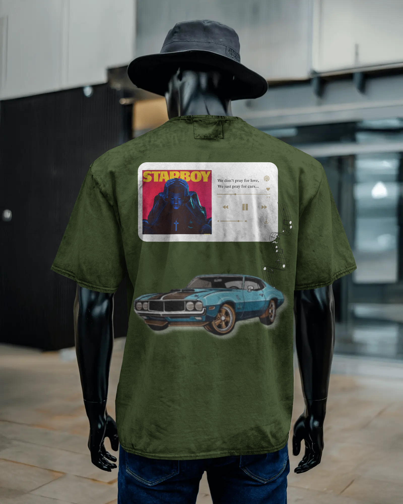 Unisex Acid Washed Oversized Tee