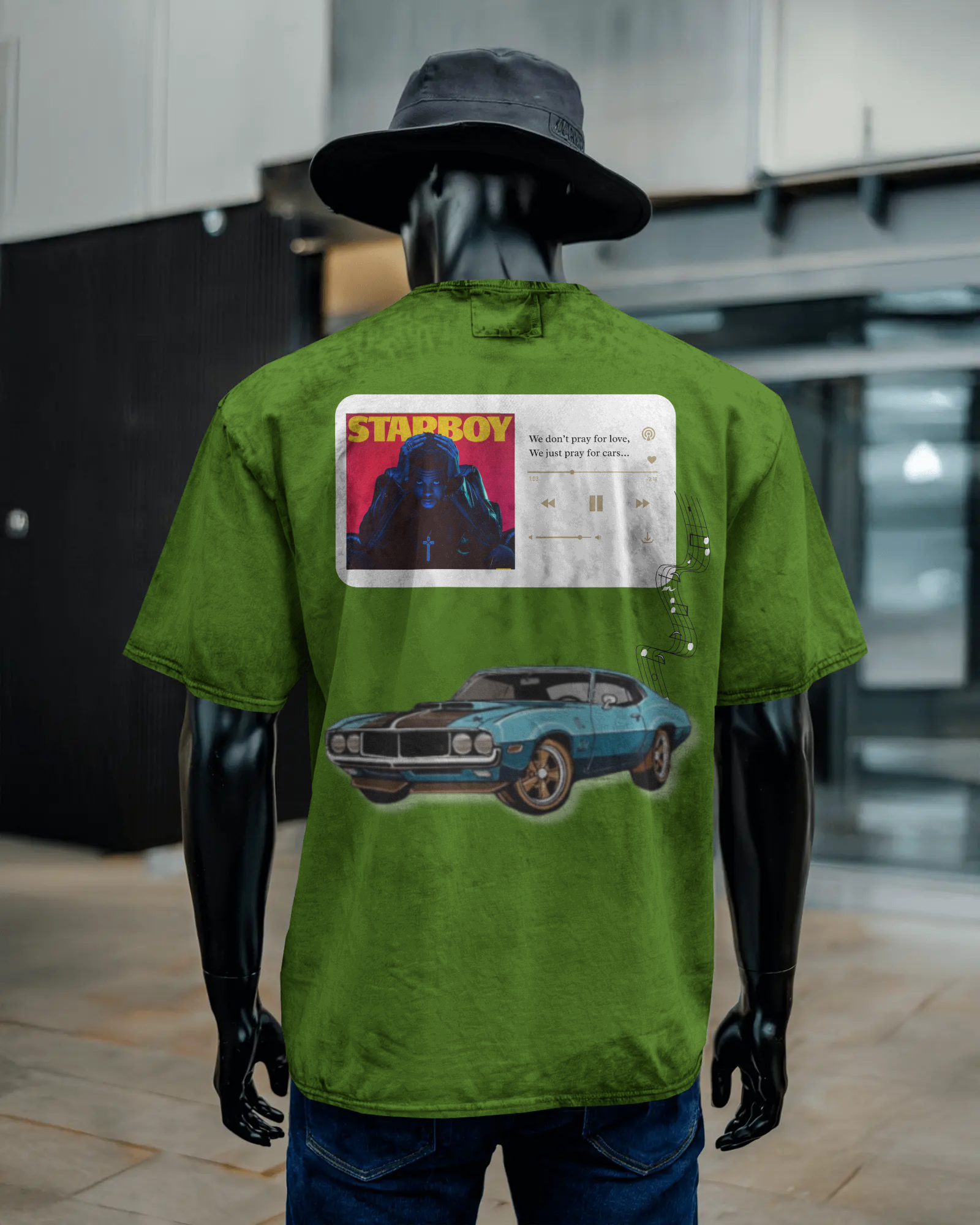 Unisex Acid Washed Oversized Tee