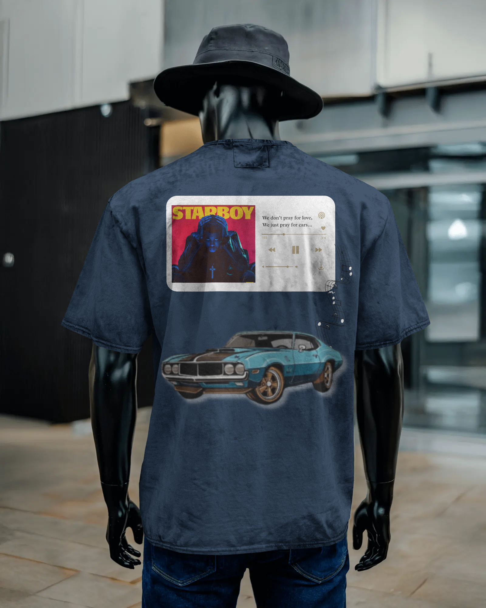 Unisex Acid Washed Oversized Tee