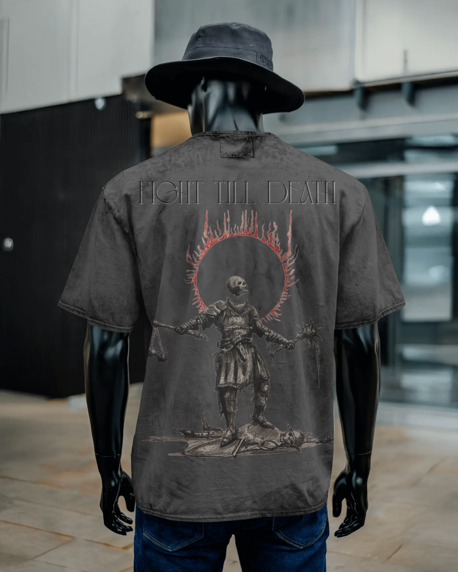 Unisex Acid Washed Oversized Tee