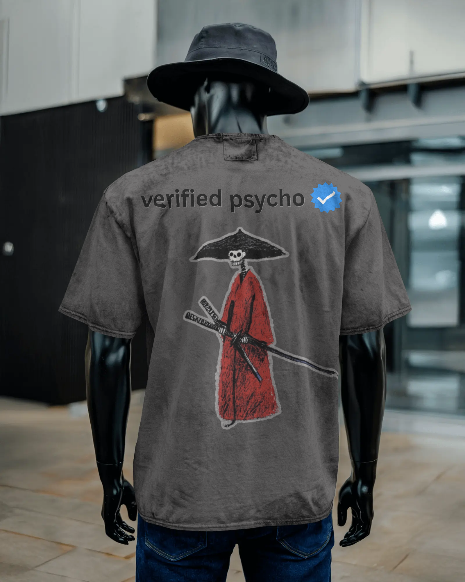 Unisex Acid Washed Oversized Tee