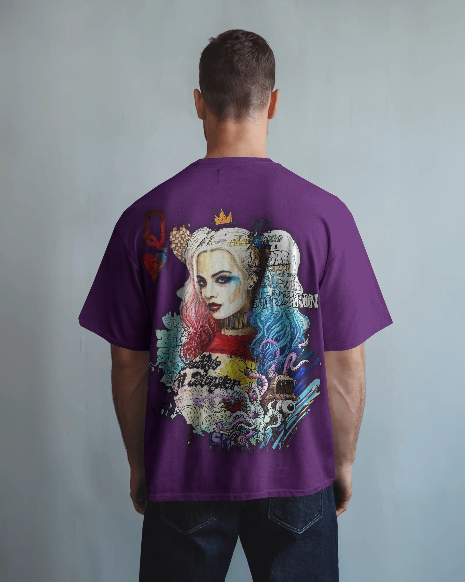 100% premium graphics oversize tee