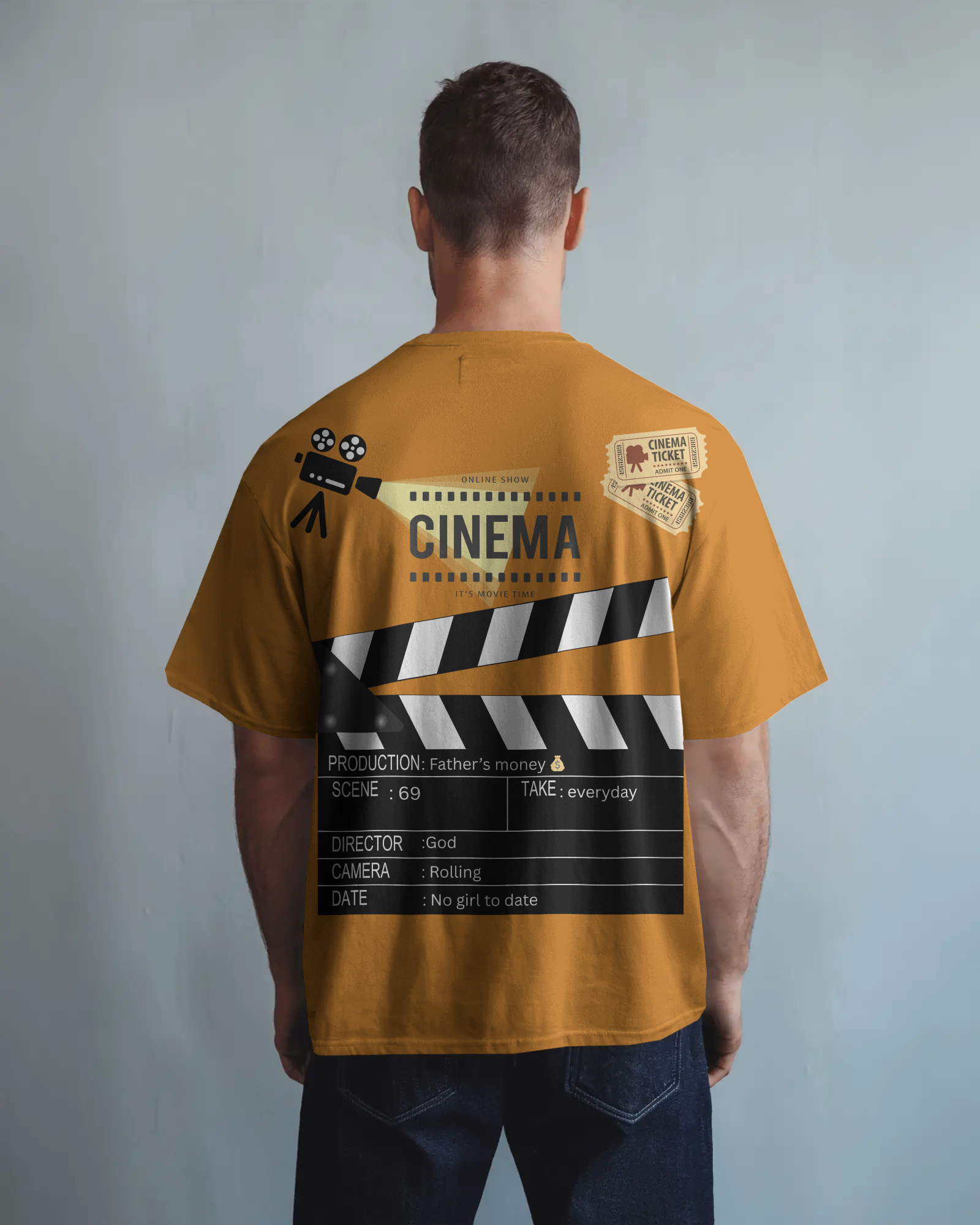 100% premium graphics oversize tee