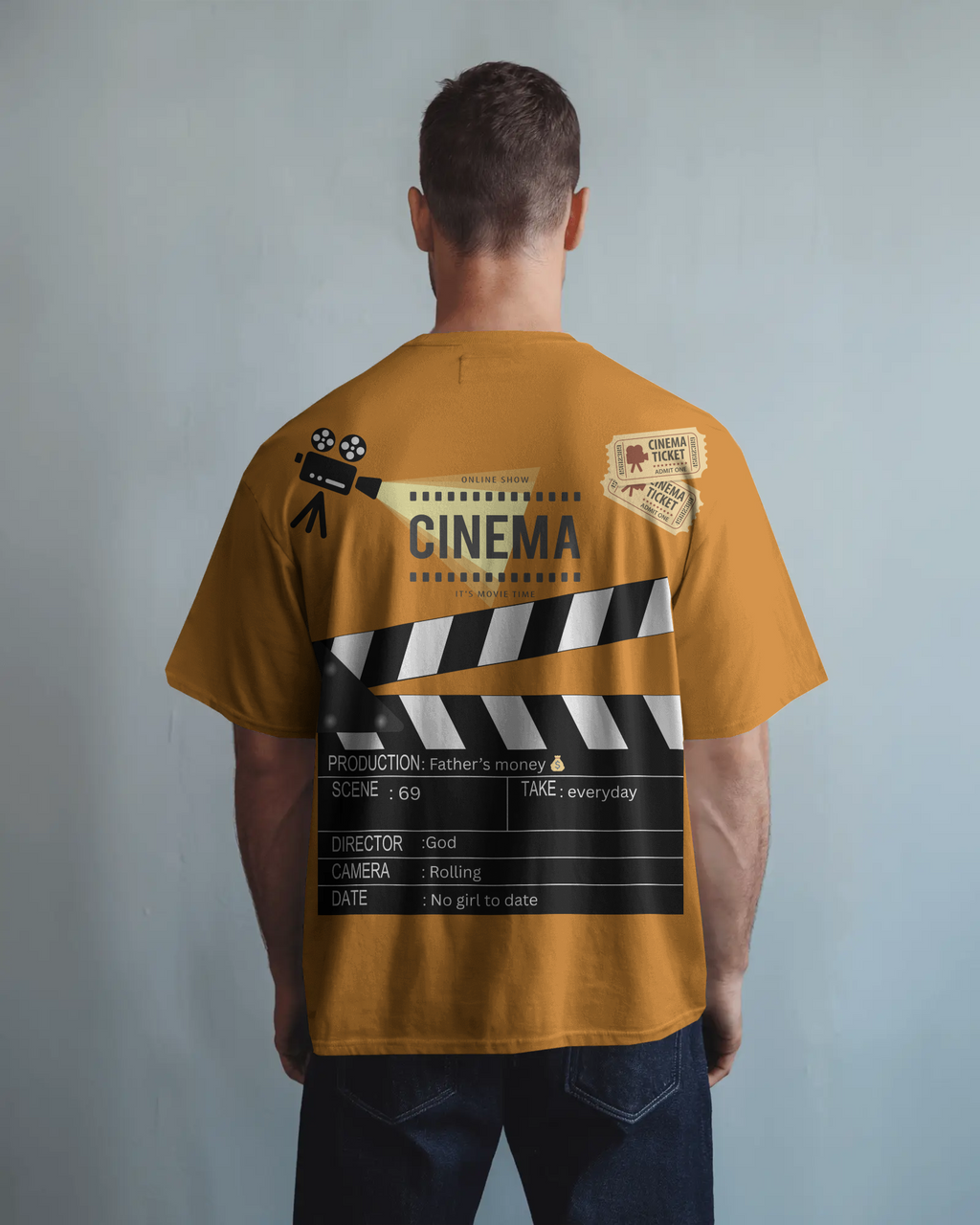 100% premium graphics oversize tee