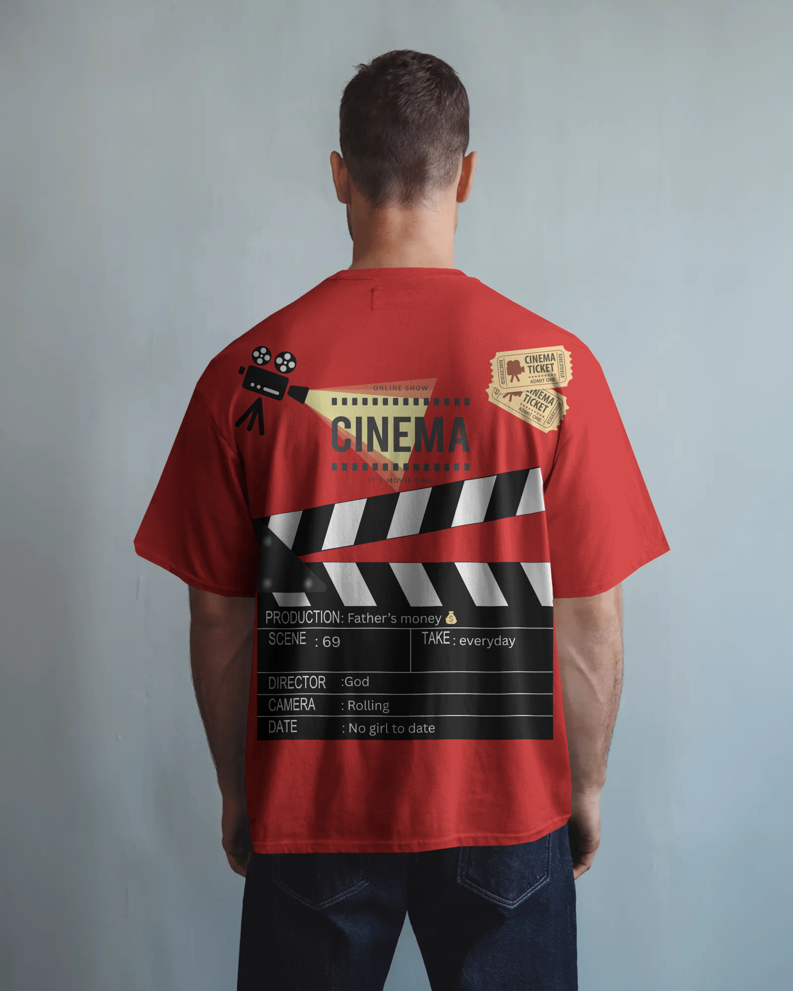 100% premium graphics oversize tee