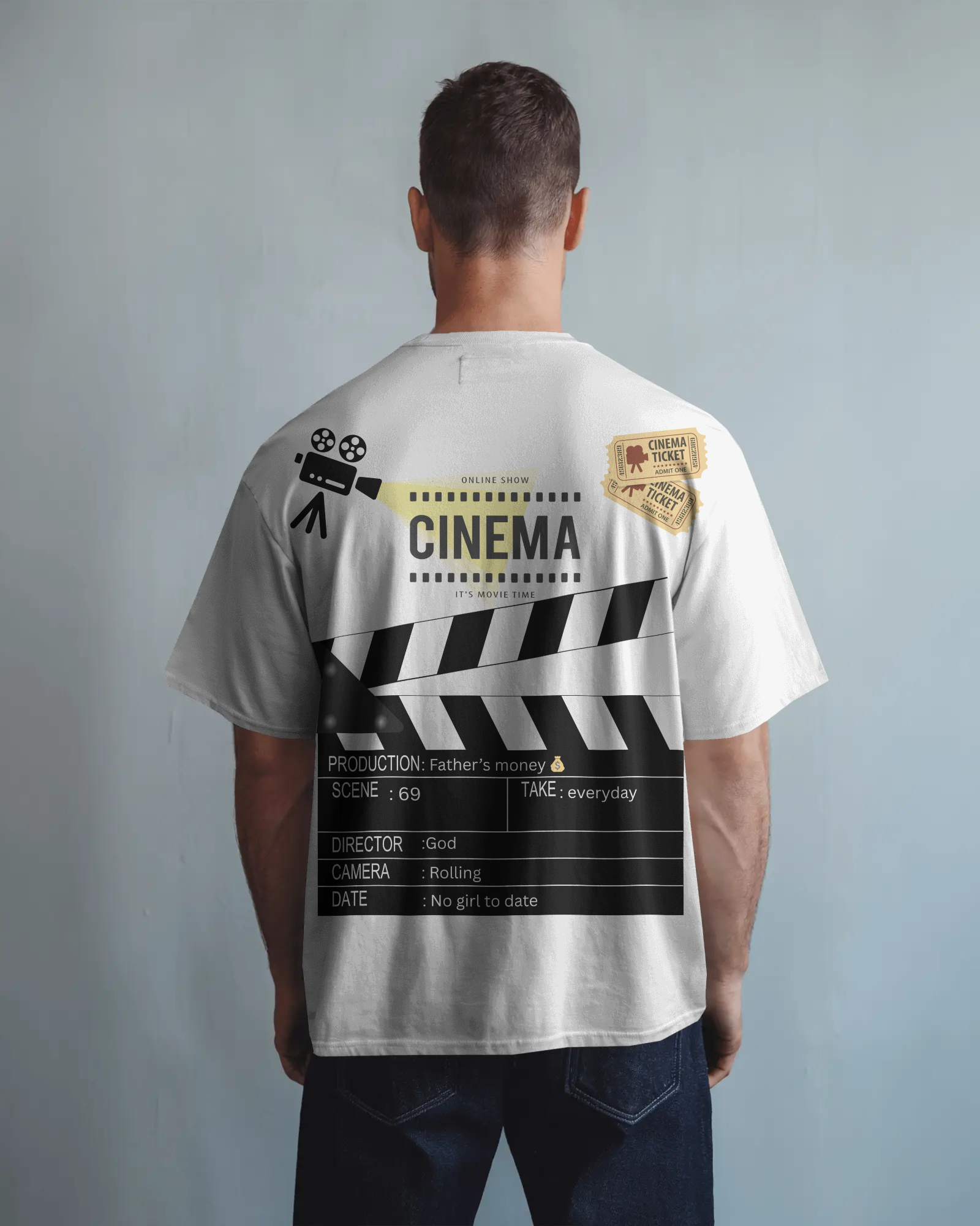 100% premium graphics oversize tee