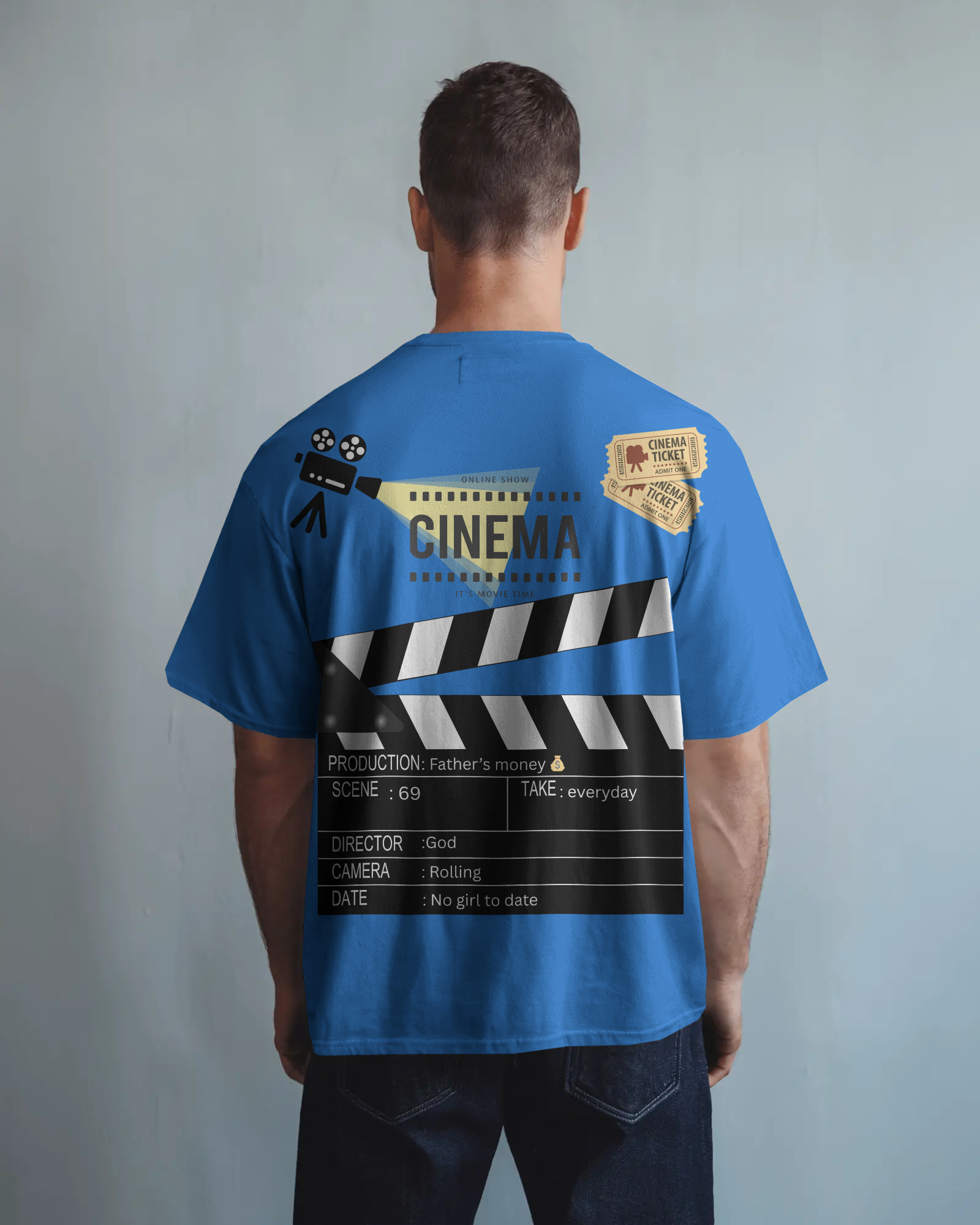 100% premium graphics oversize tee