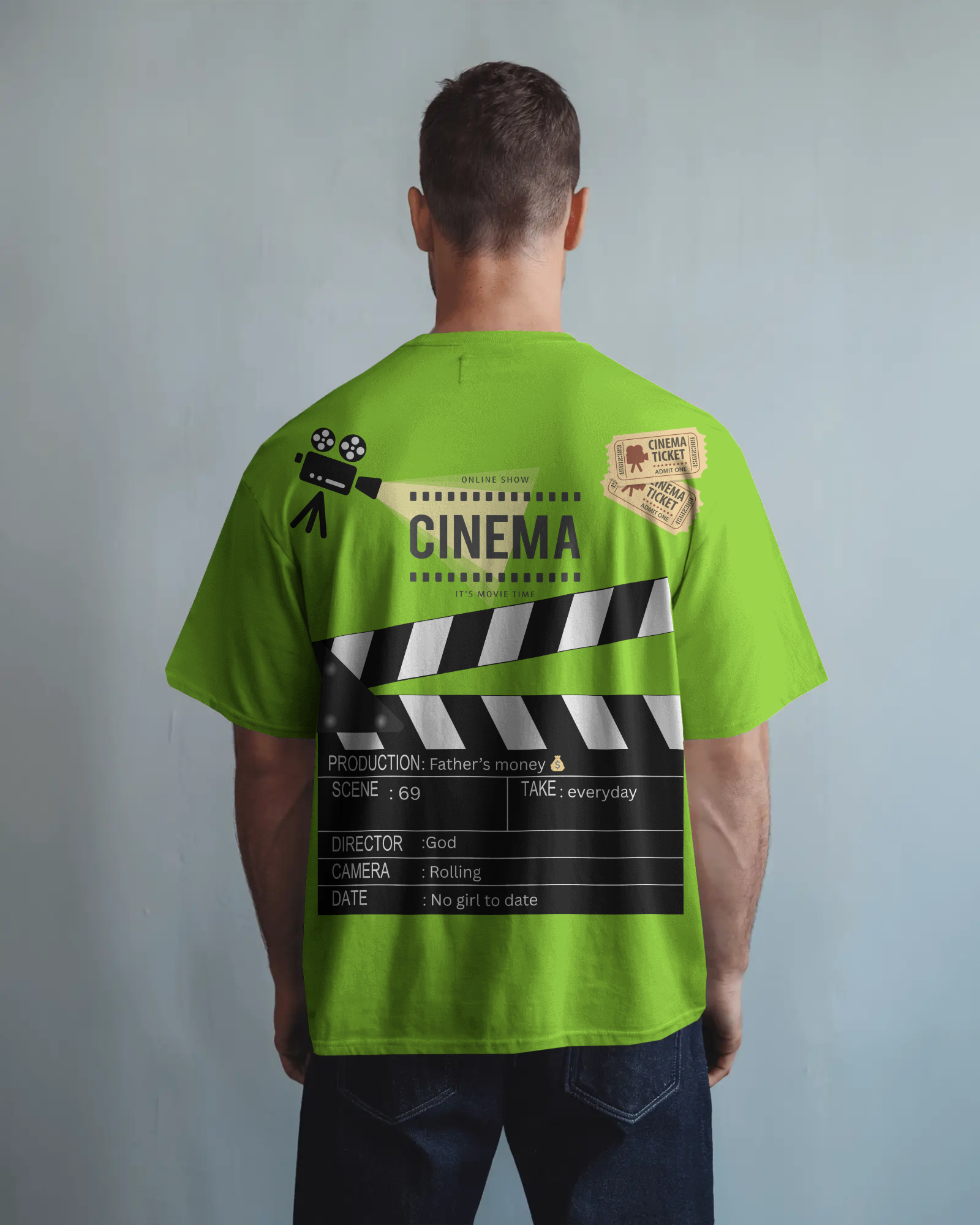 100% premium graphics oversize tee