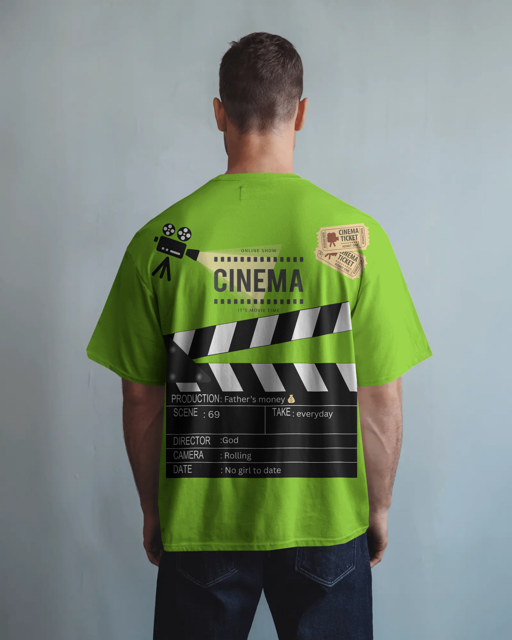 100% premium graphics oversize tee