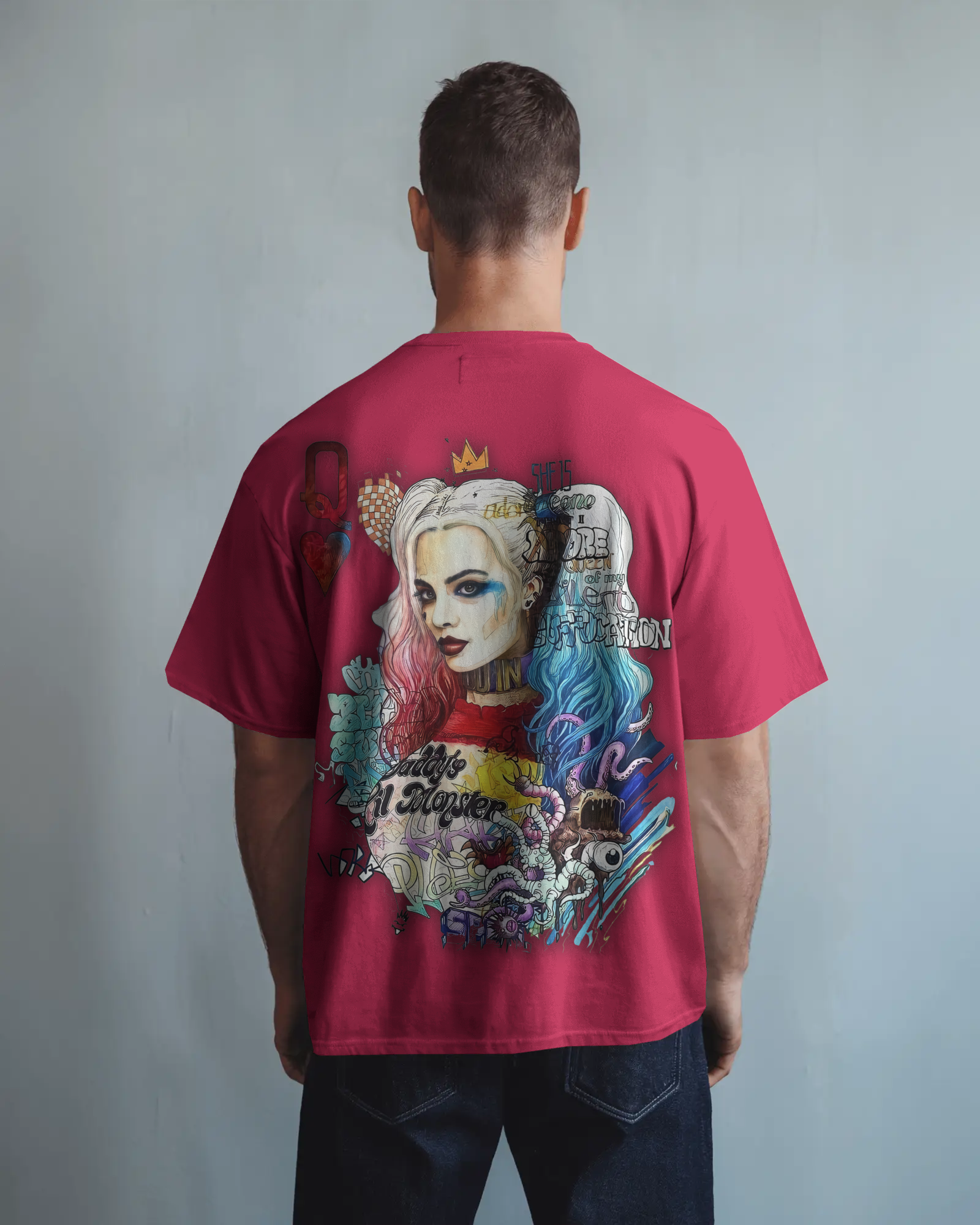 100% premium graphics oversize tee