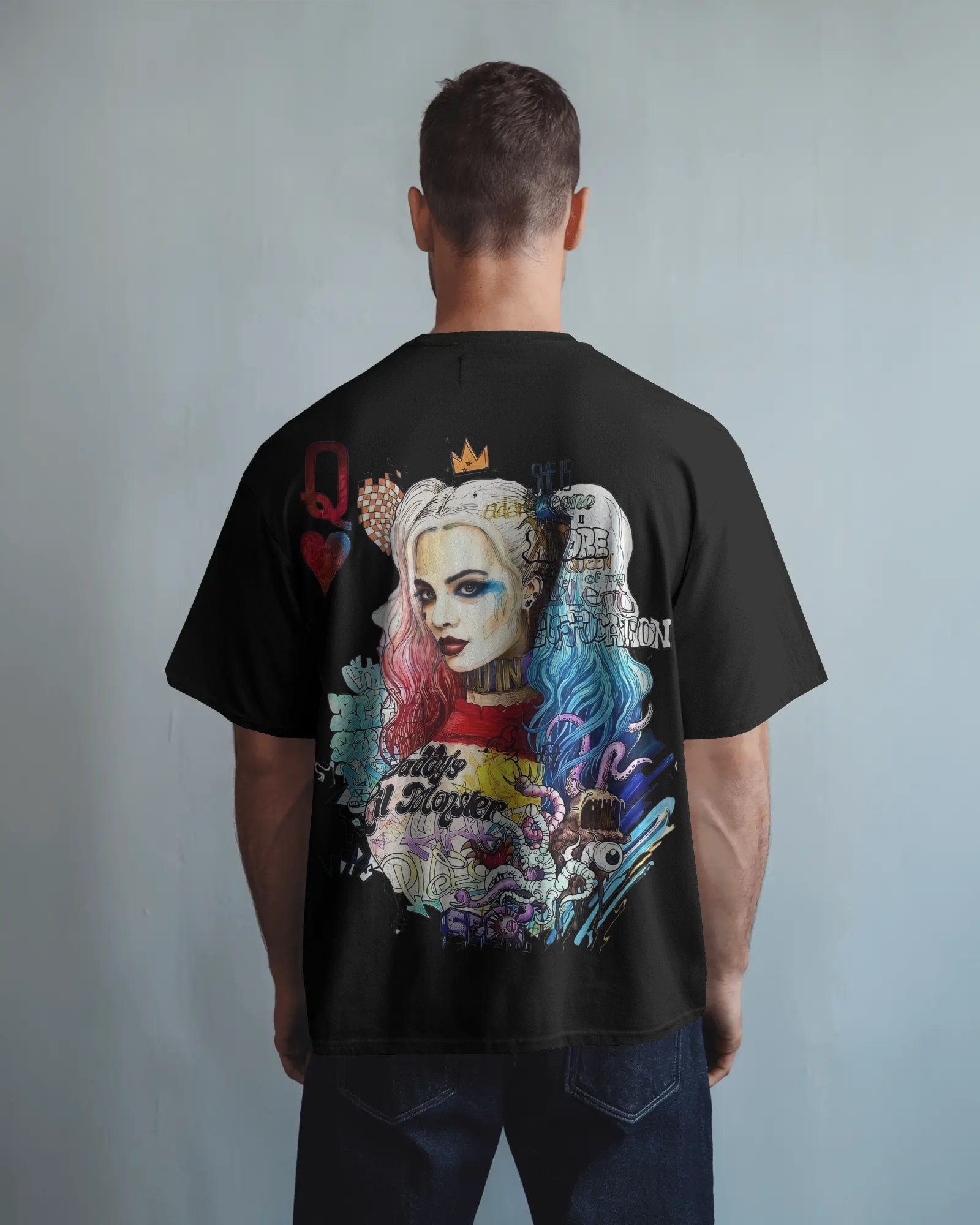 100% premium graphics oversize tee