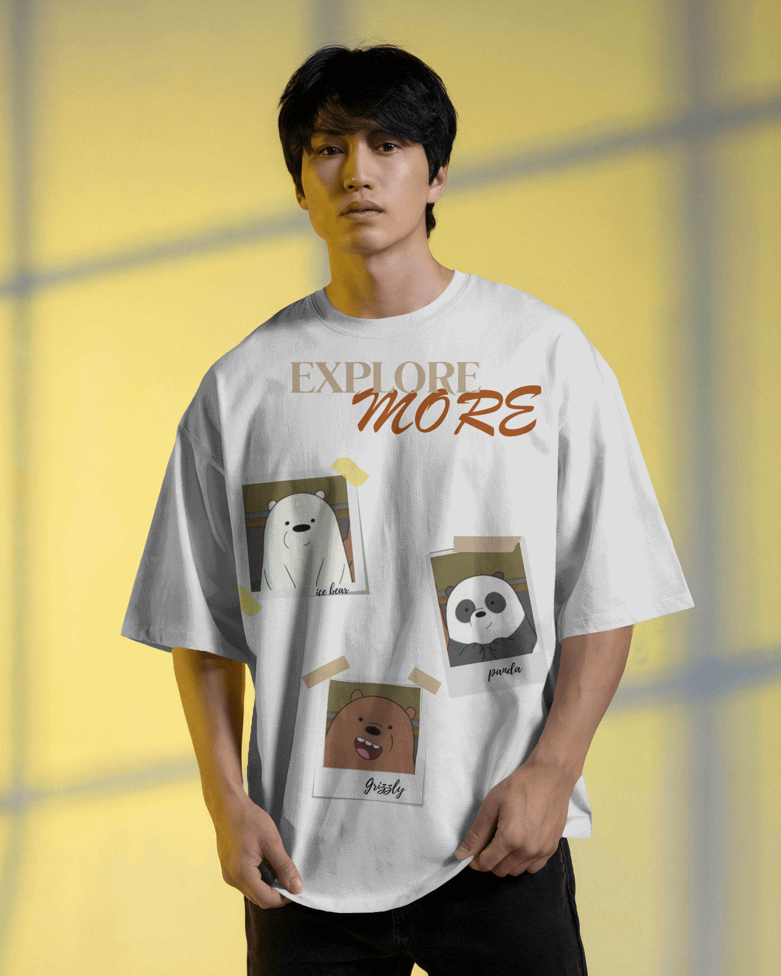 100% premium cotton graphics oversize tee