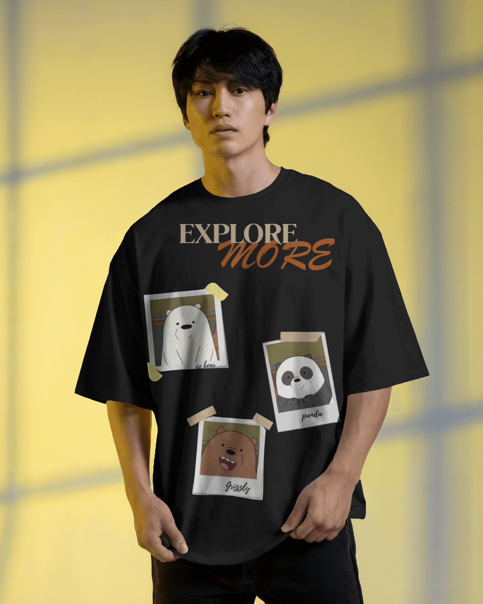 100% premium cotton graphics oversize tee