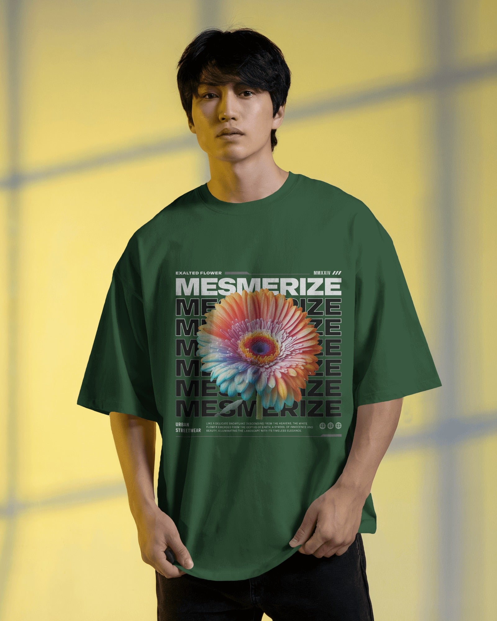 100% premium cotton graphic oversize tee