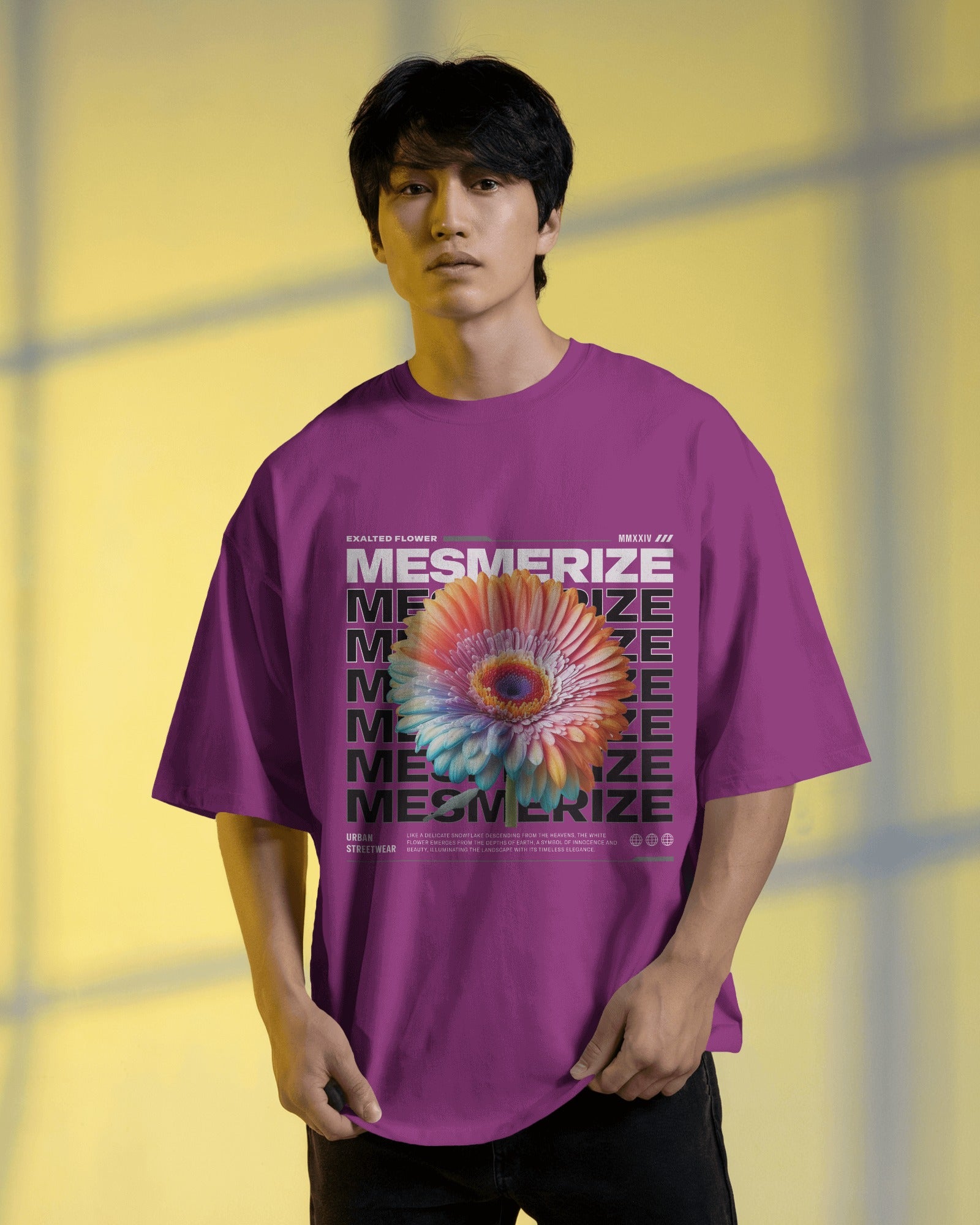 100% premium cotton graphic oversize tee