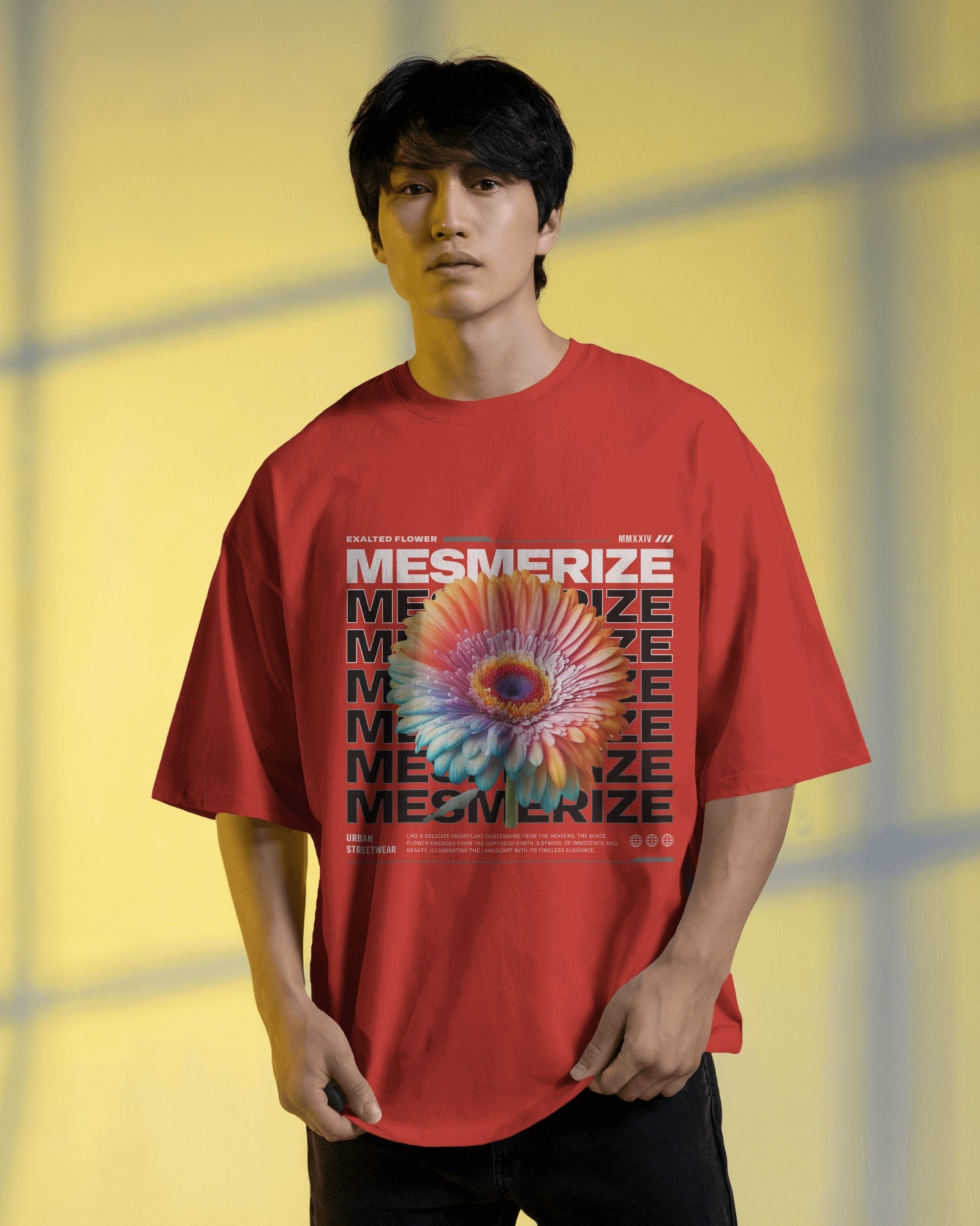 100% premium cotton graphic oversize tee