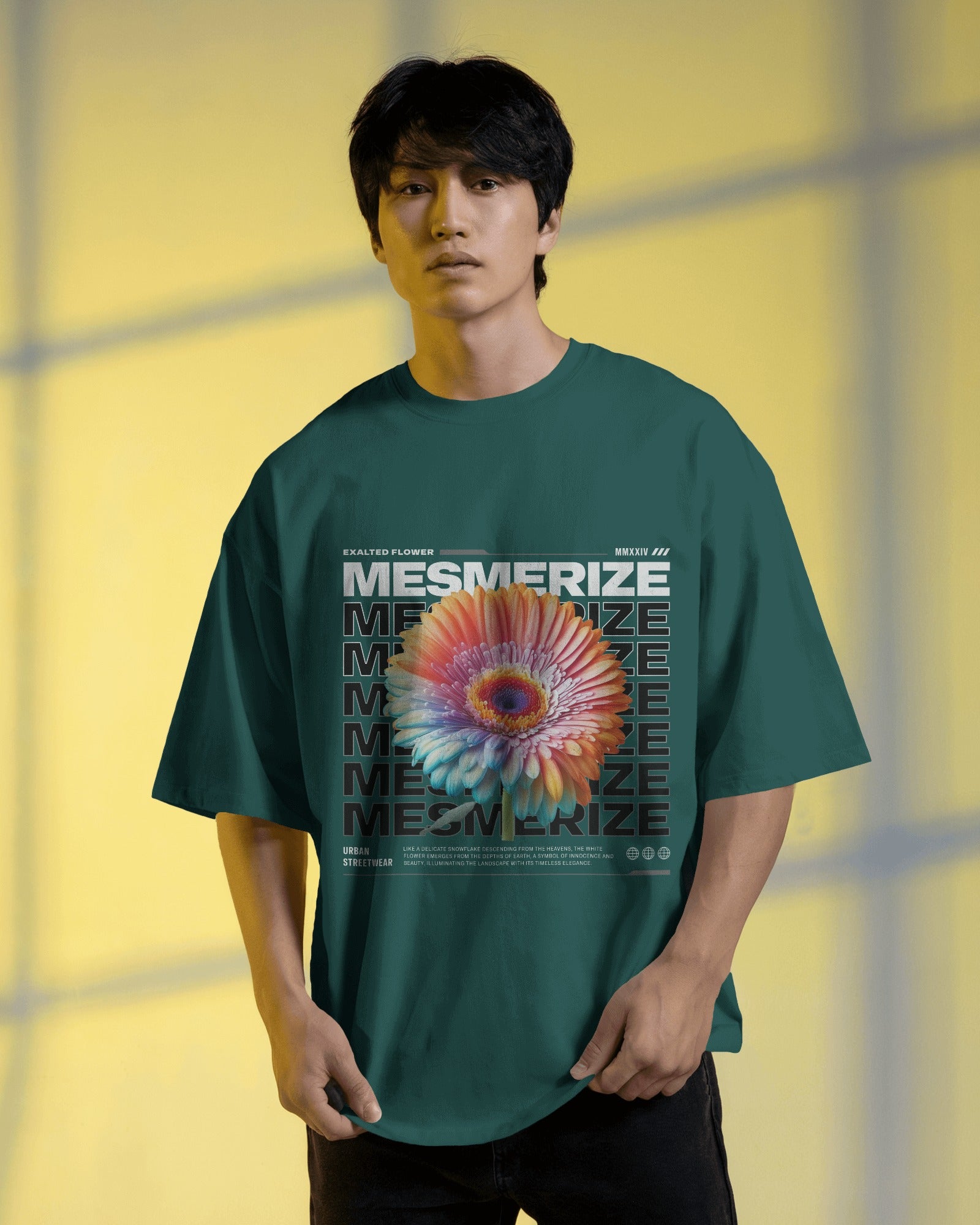 100% premium cotton graphic oversize tee