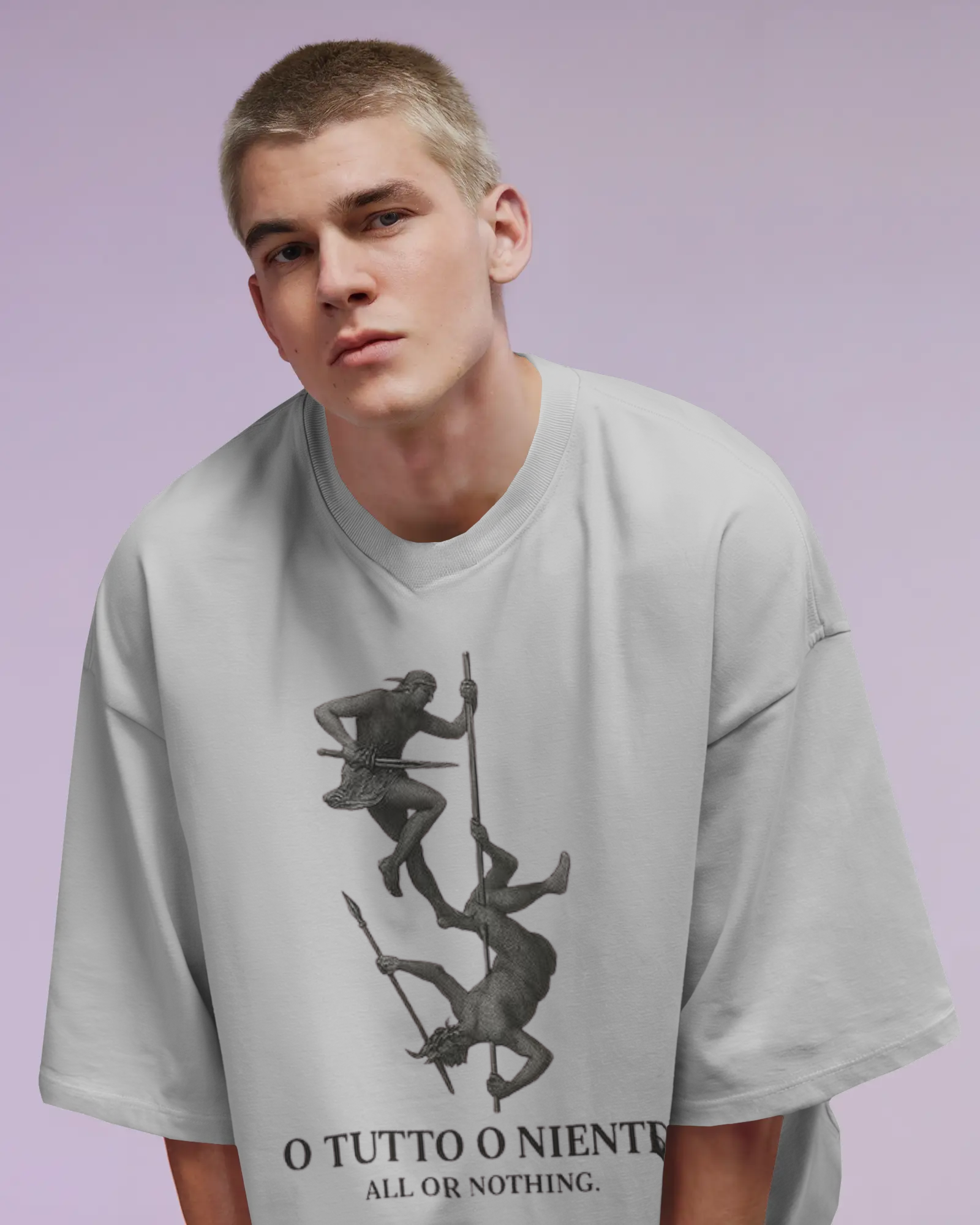 100% premium cotton graphics oversize tee