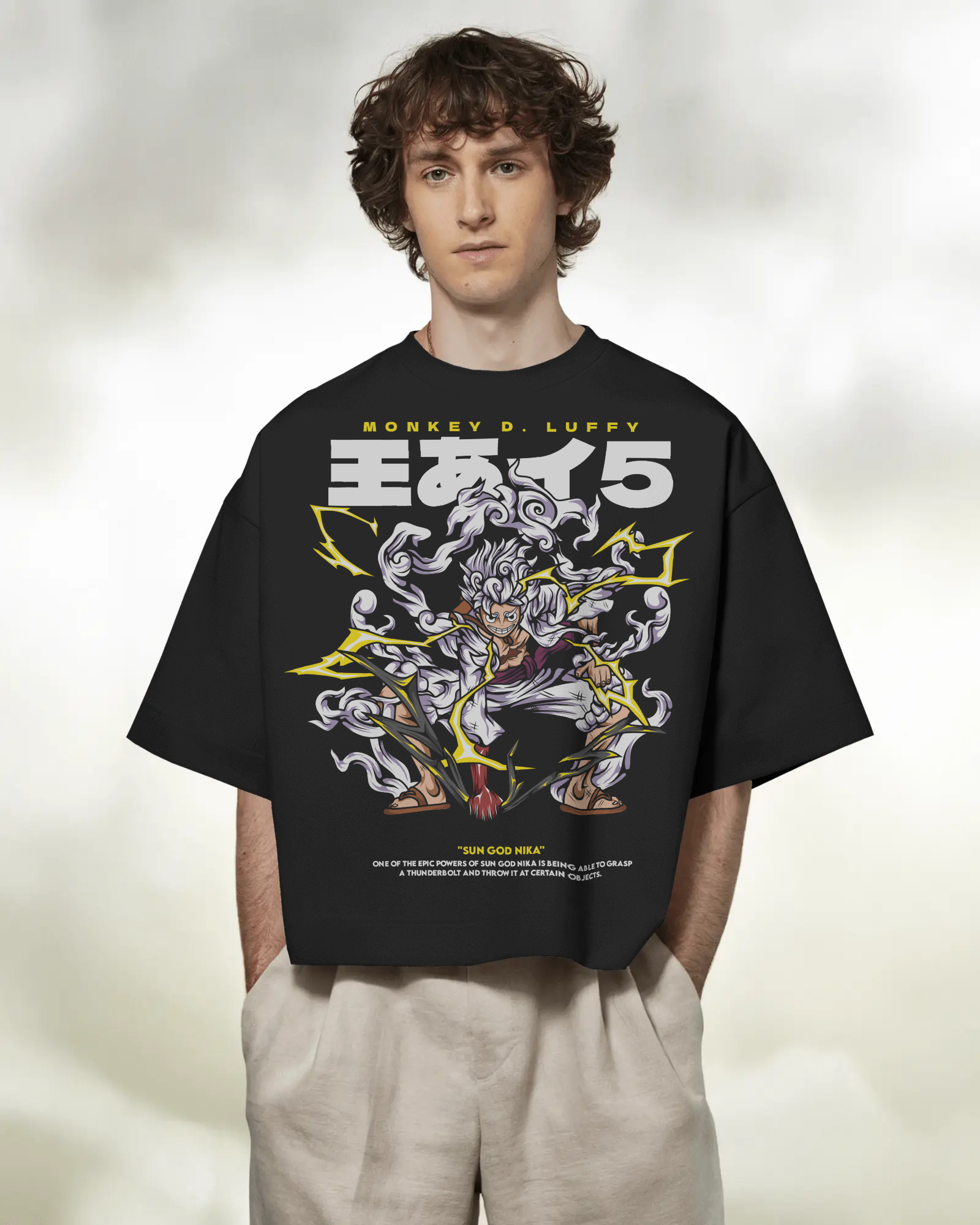 100% premium anime oversize tee