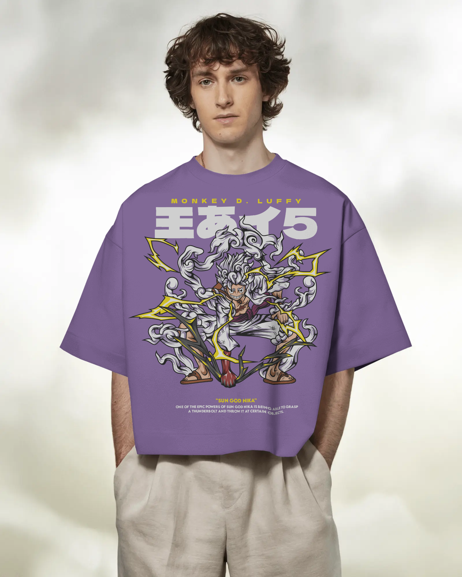 100% premium anime oversize tee
