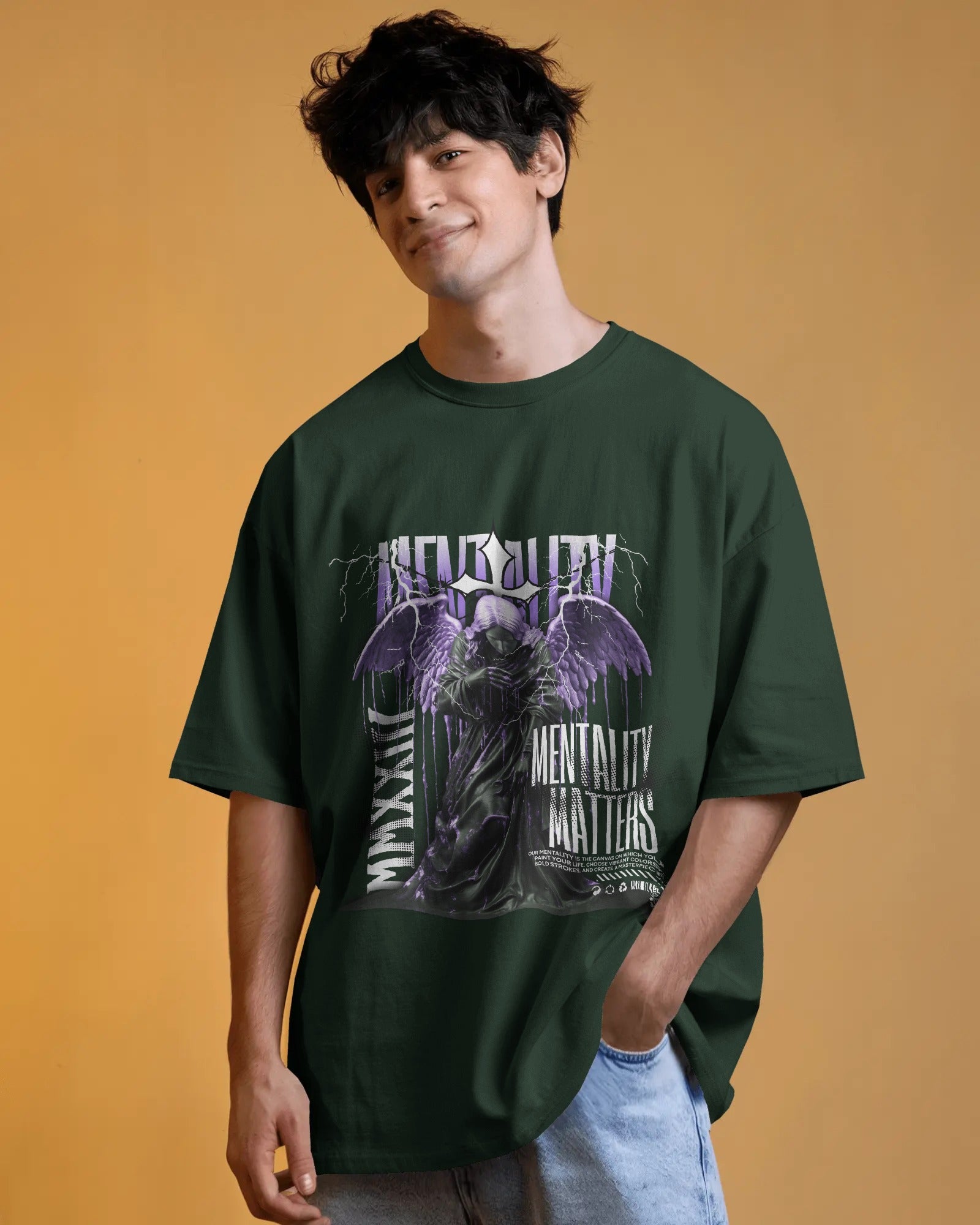 100% premium cotton graphic oversize tee