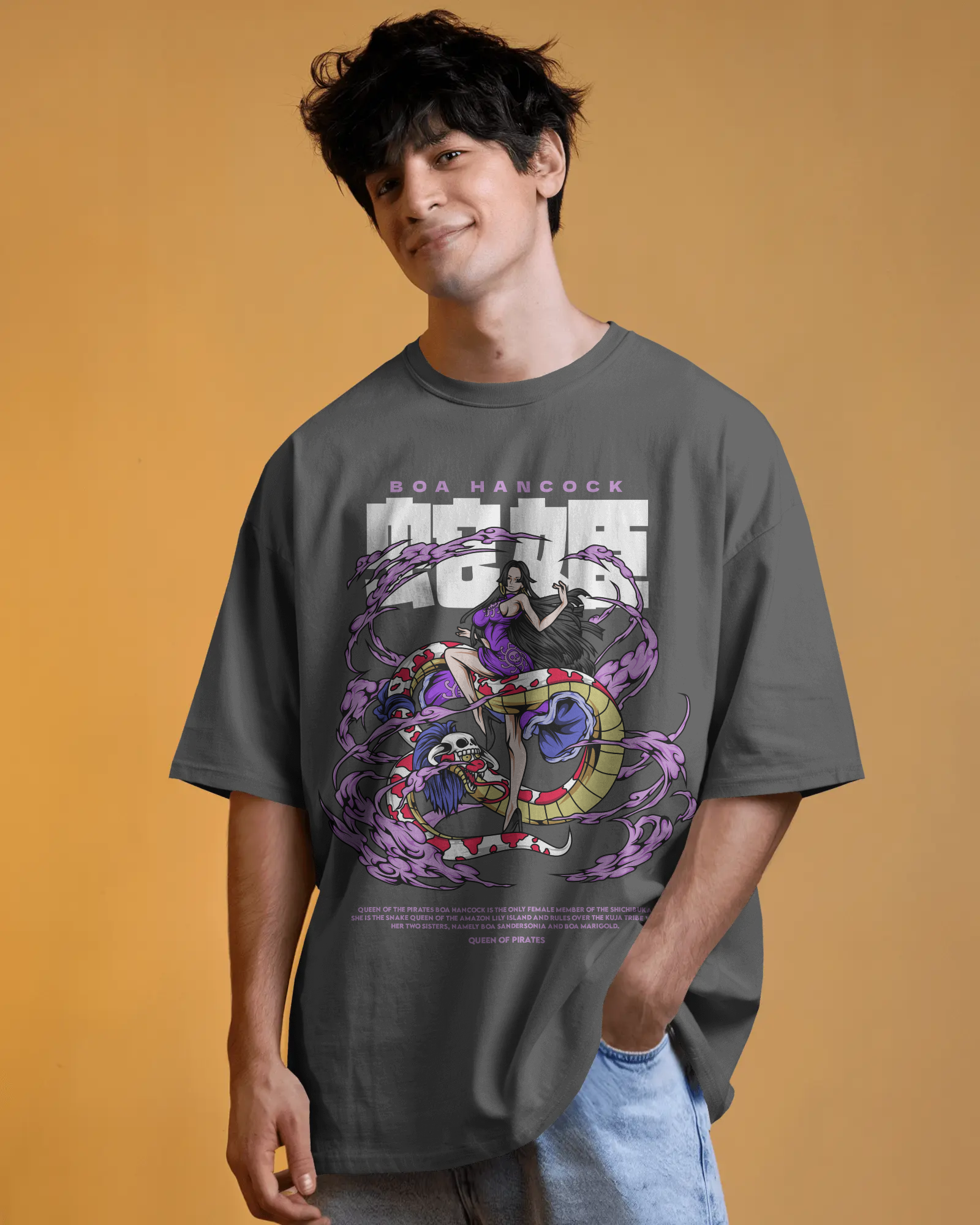 100% premium anime oversize tee