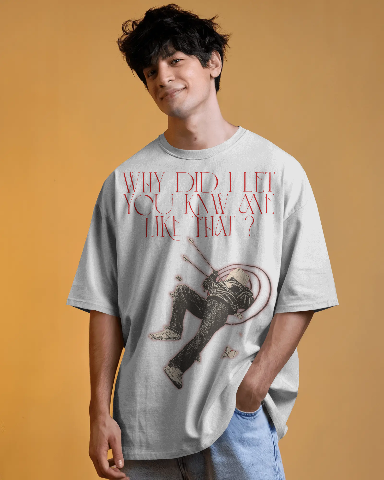 100% premium cotton graphics oversize tee