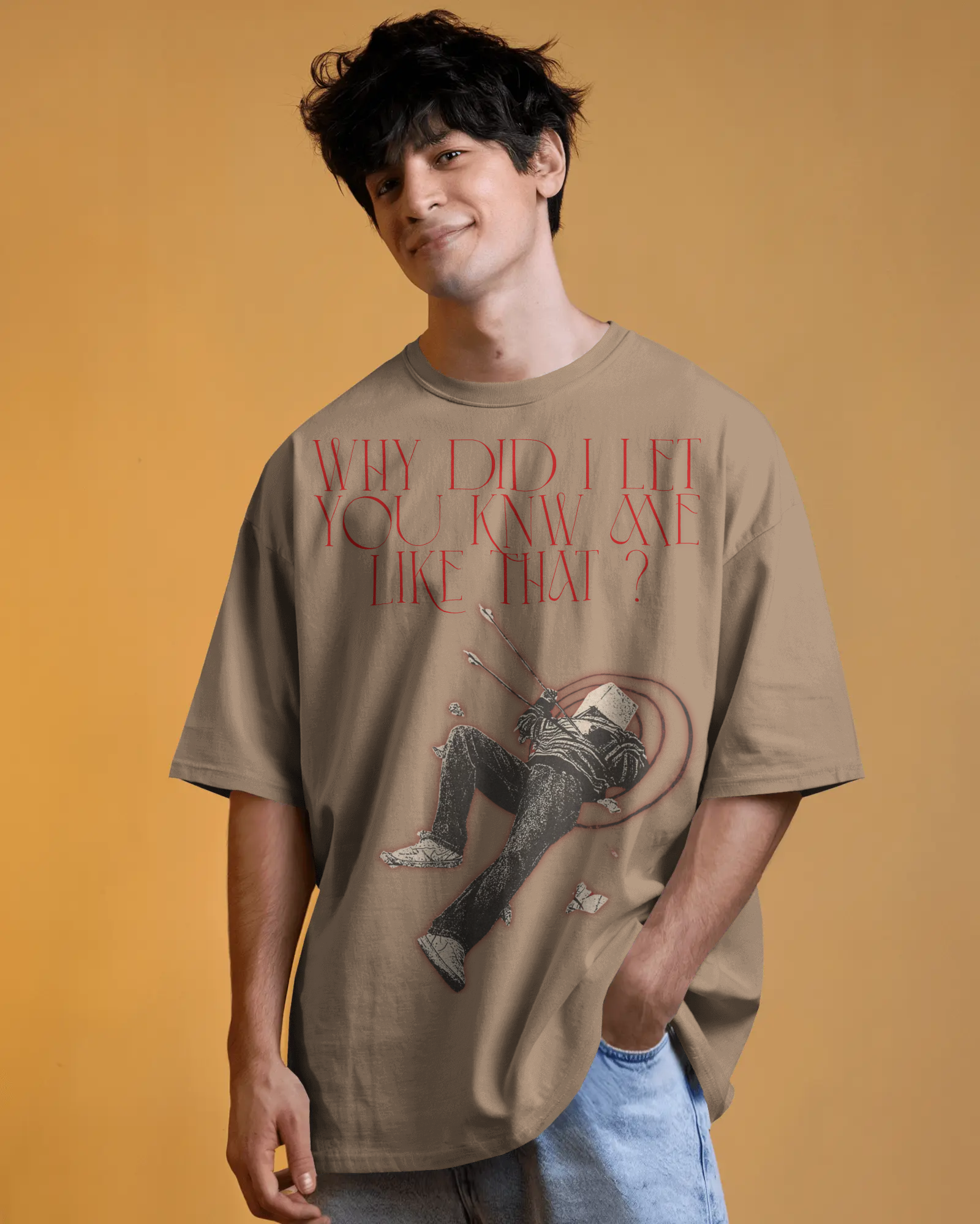 100% premium cotton graphics oversize tee