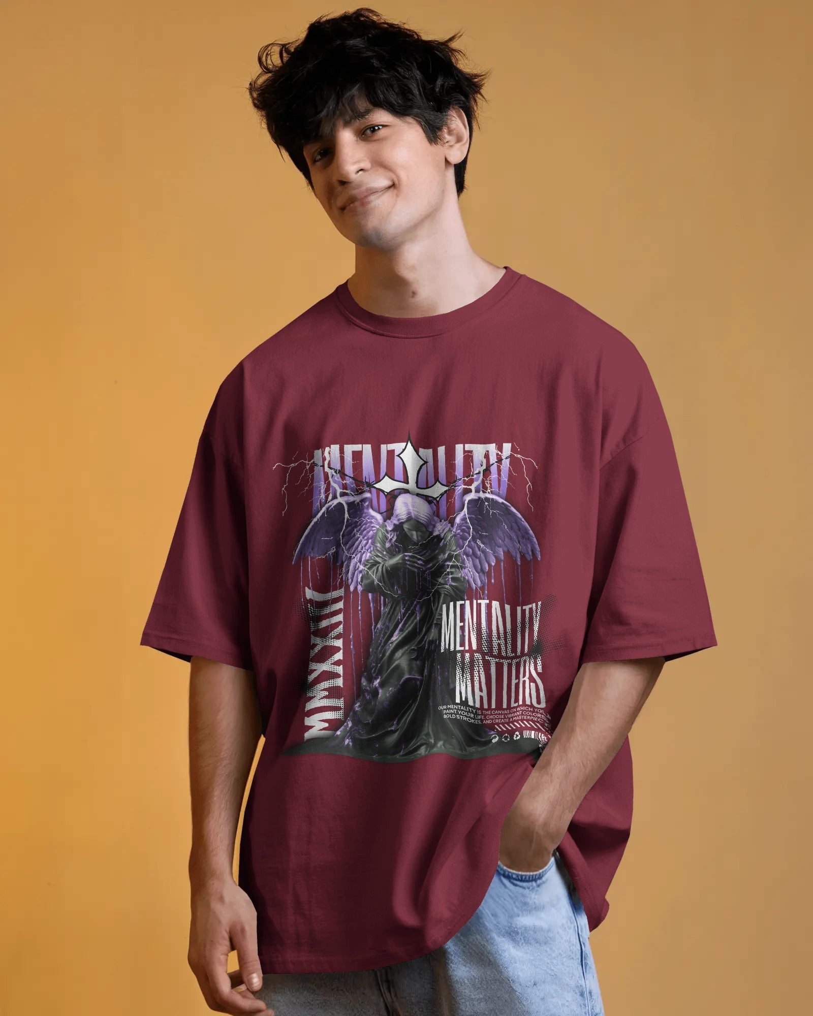 100% premium cotton graphic oversize tee