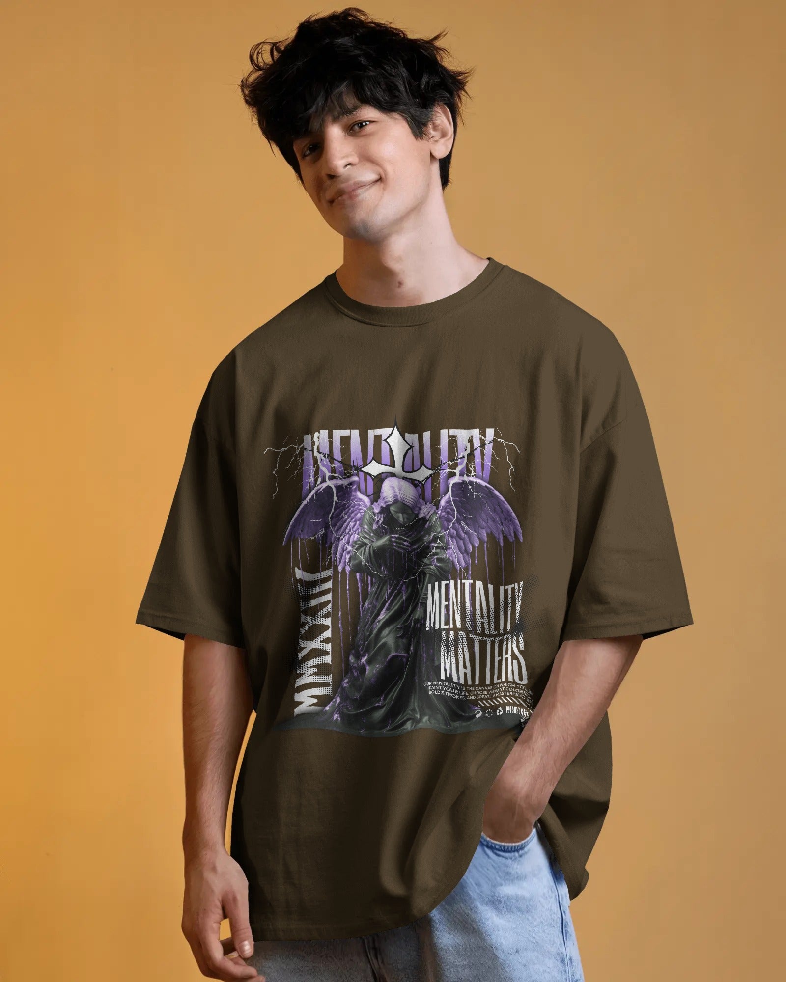 100% premium cotton graphic oversize tee