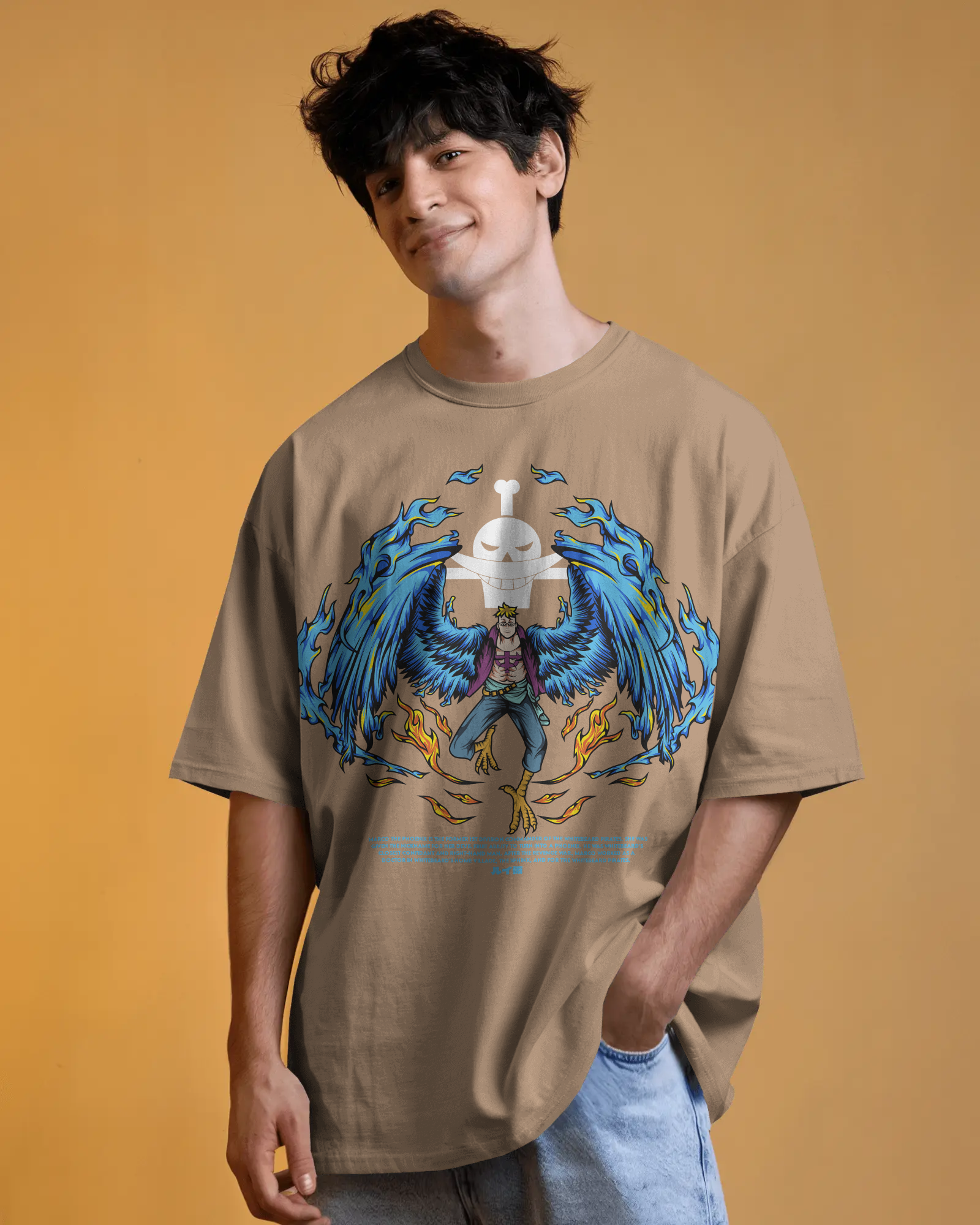 100% premium anime oversize tee