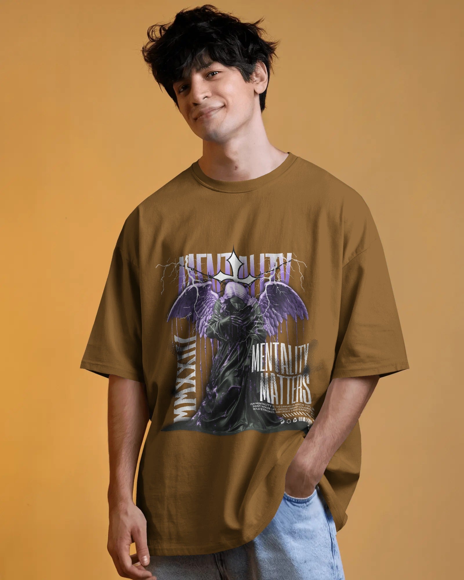 100% premium cotton graphic oversize tee