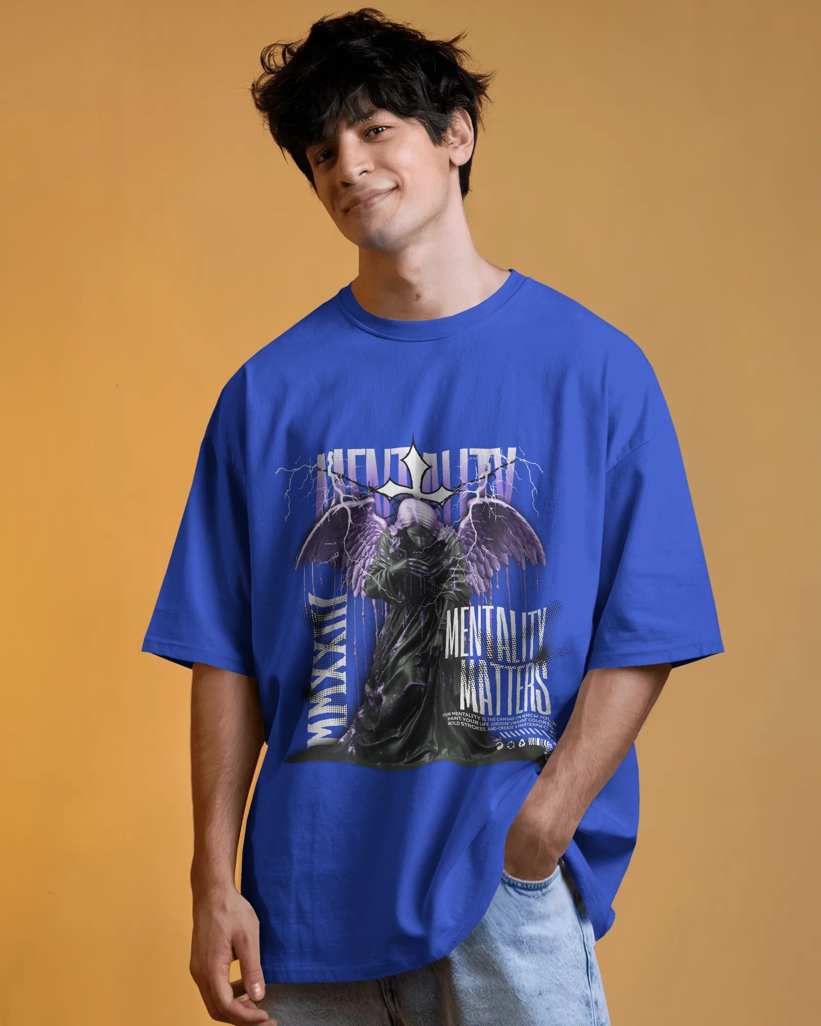 100% premium cotton graphic oversize tee