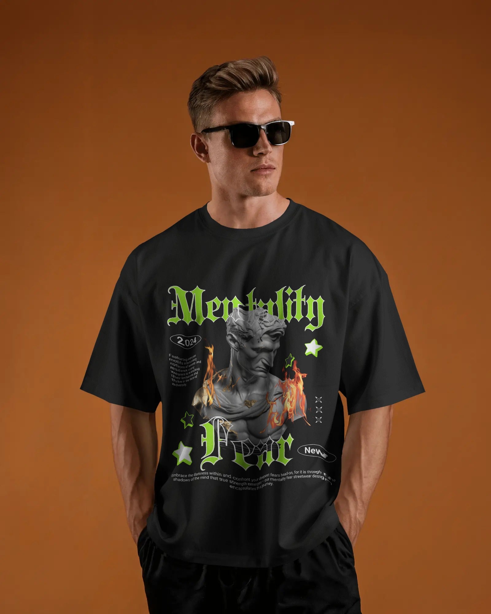 100% premium cotton graphics oversize tee
