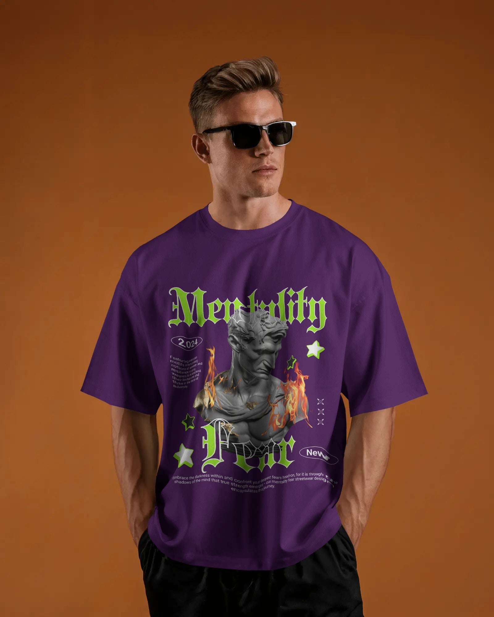 100% premium cotton graphics oversize tee