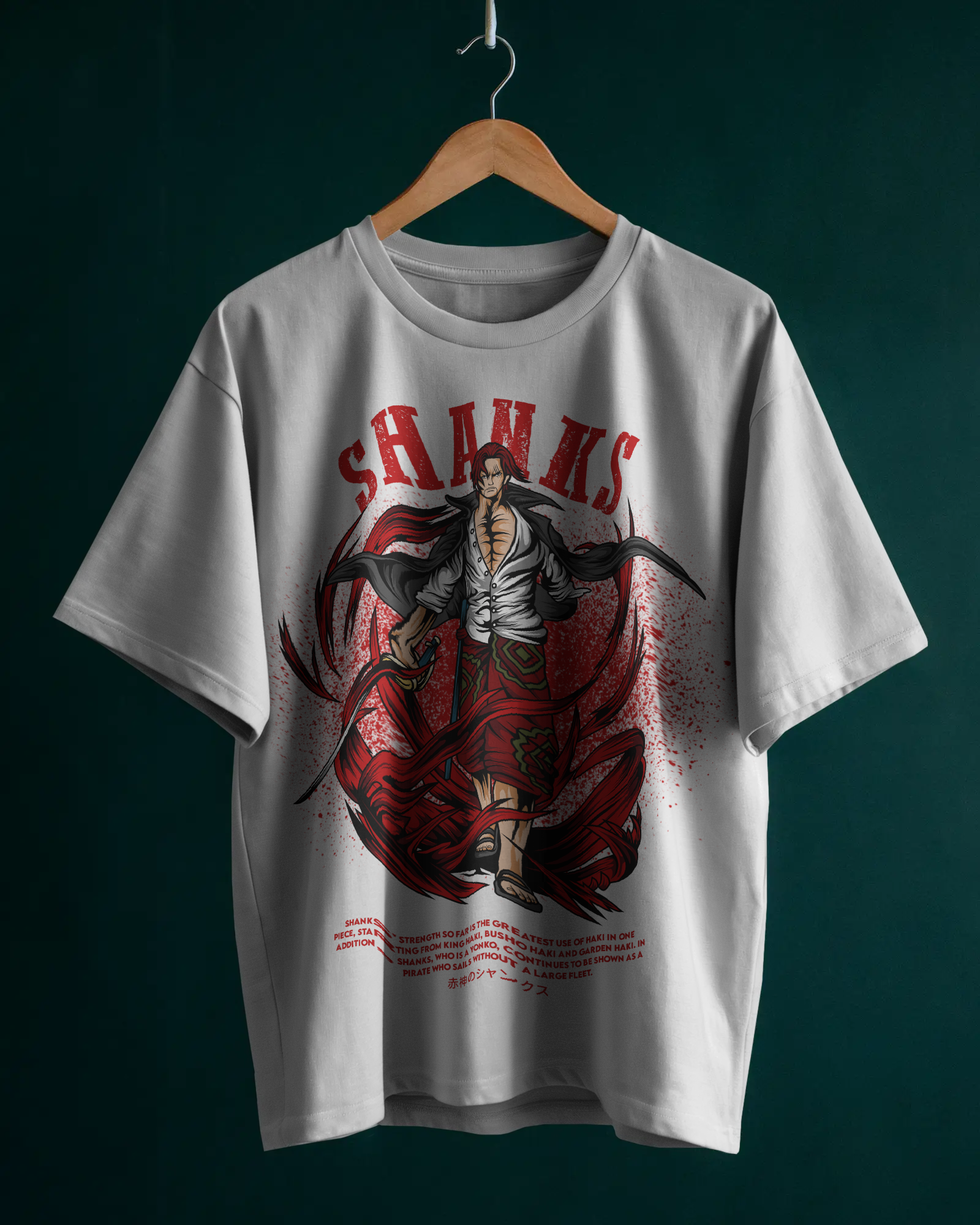 100% premium cotton anime oversize tee