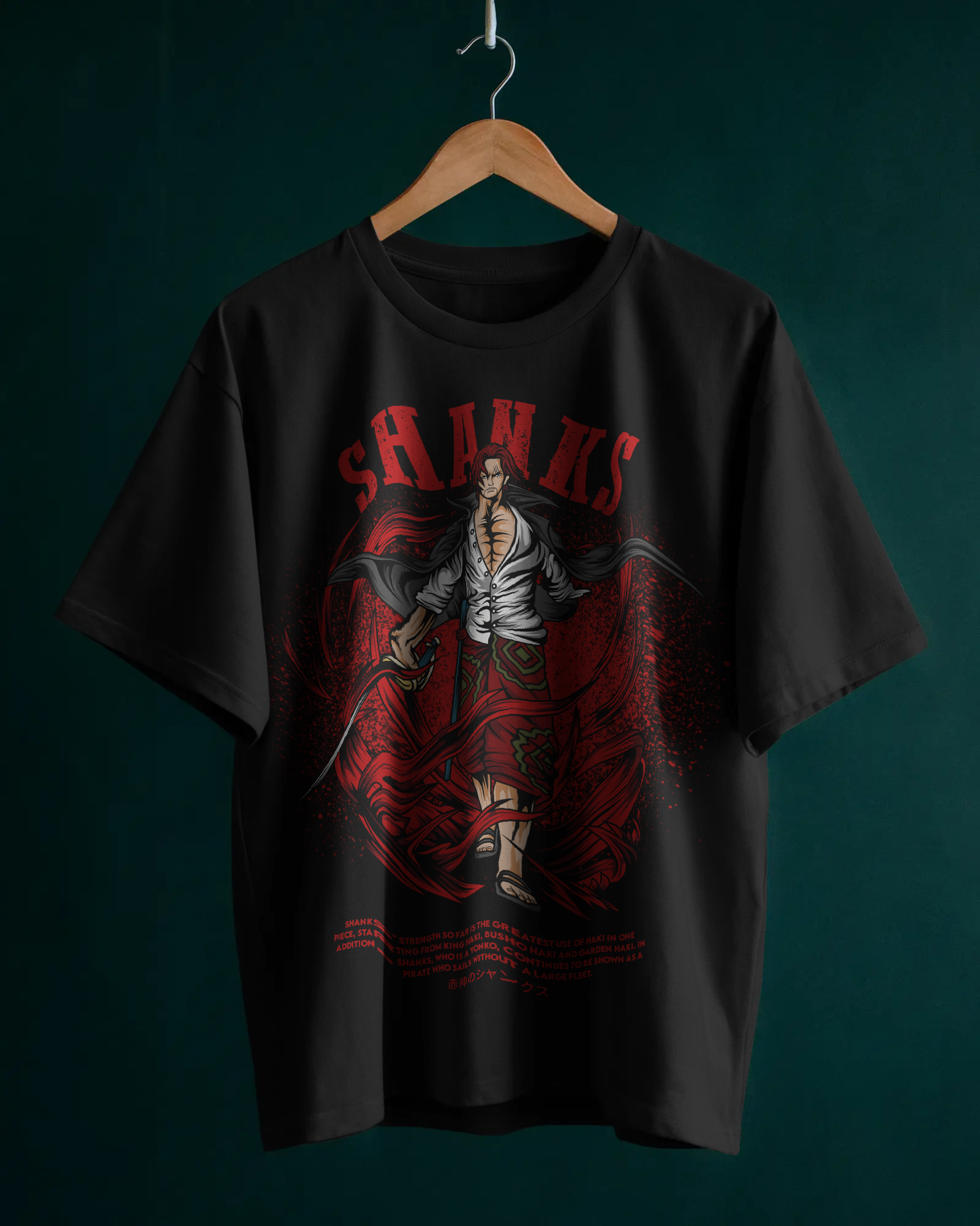100% premium cotton anime oversize tee