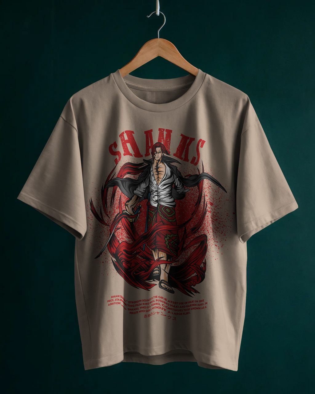 100% premium cotton anime oversize tee