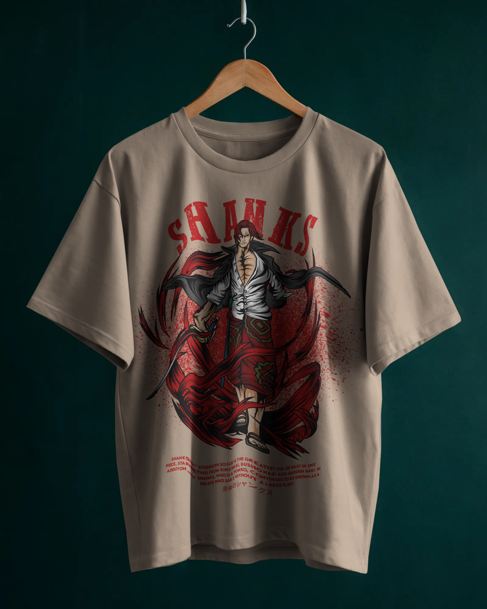 100% premium cotton anime oversize tee