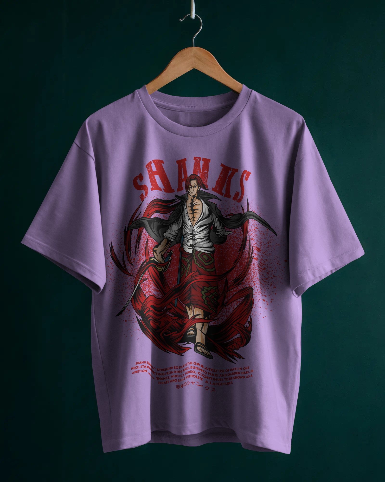 100% premium cotton anime oversize tee