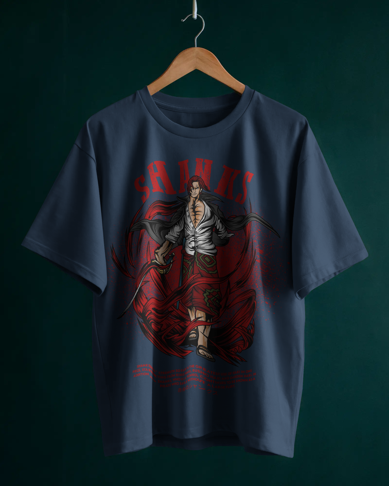 100% premium cotton anime oversize tee