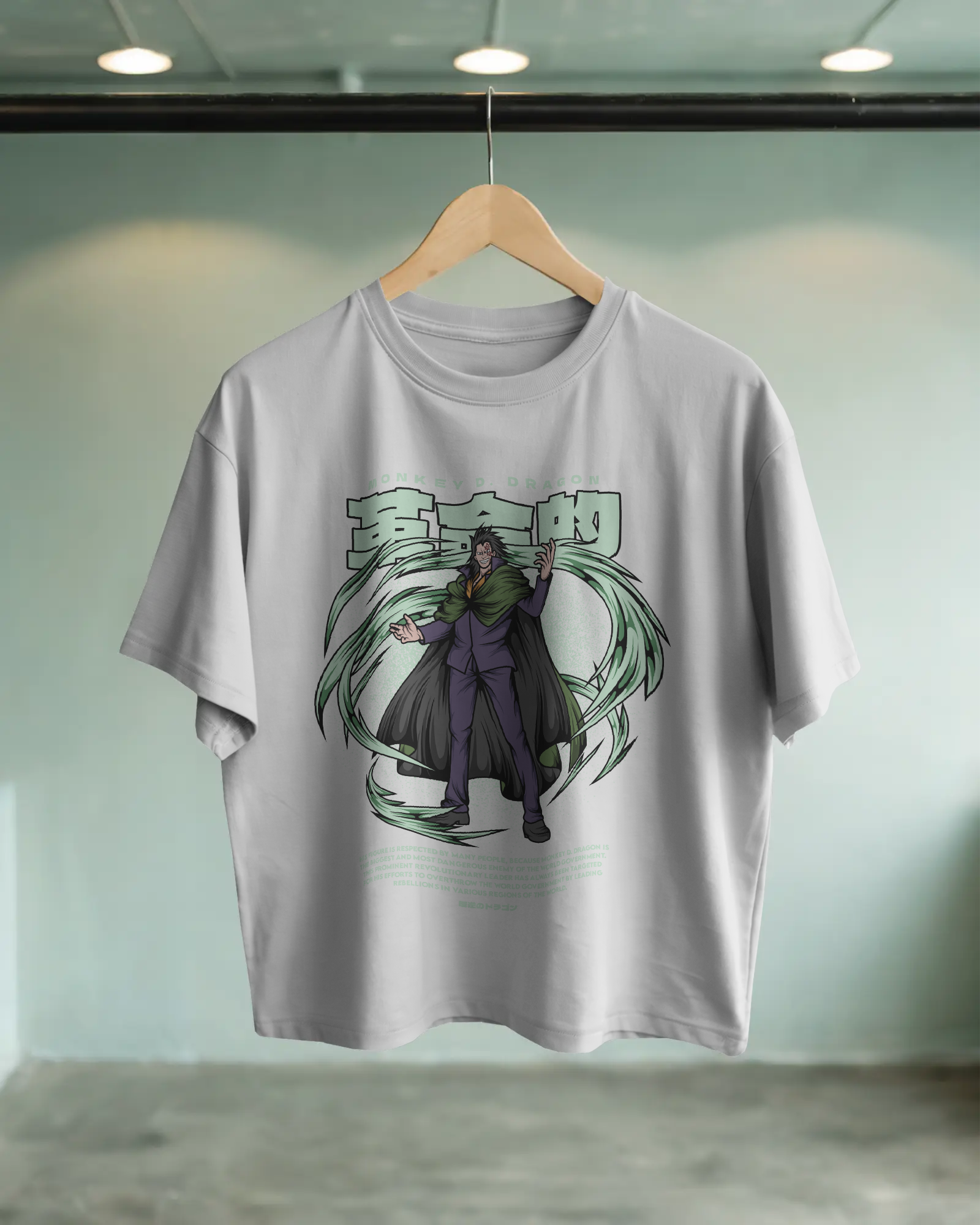 100% premium cotton anime oversize tee