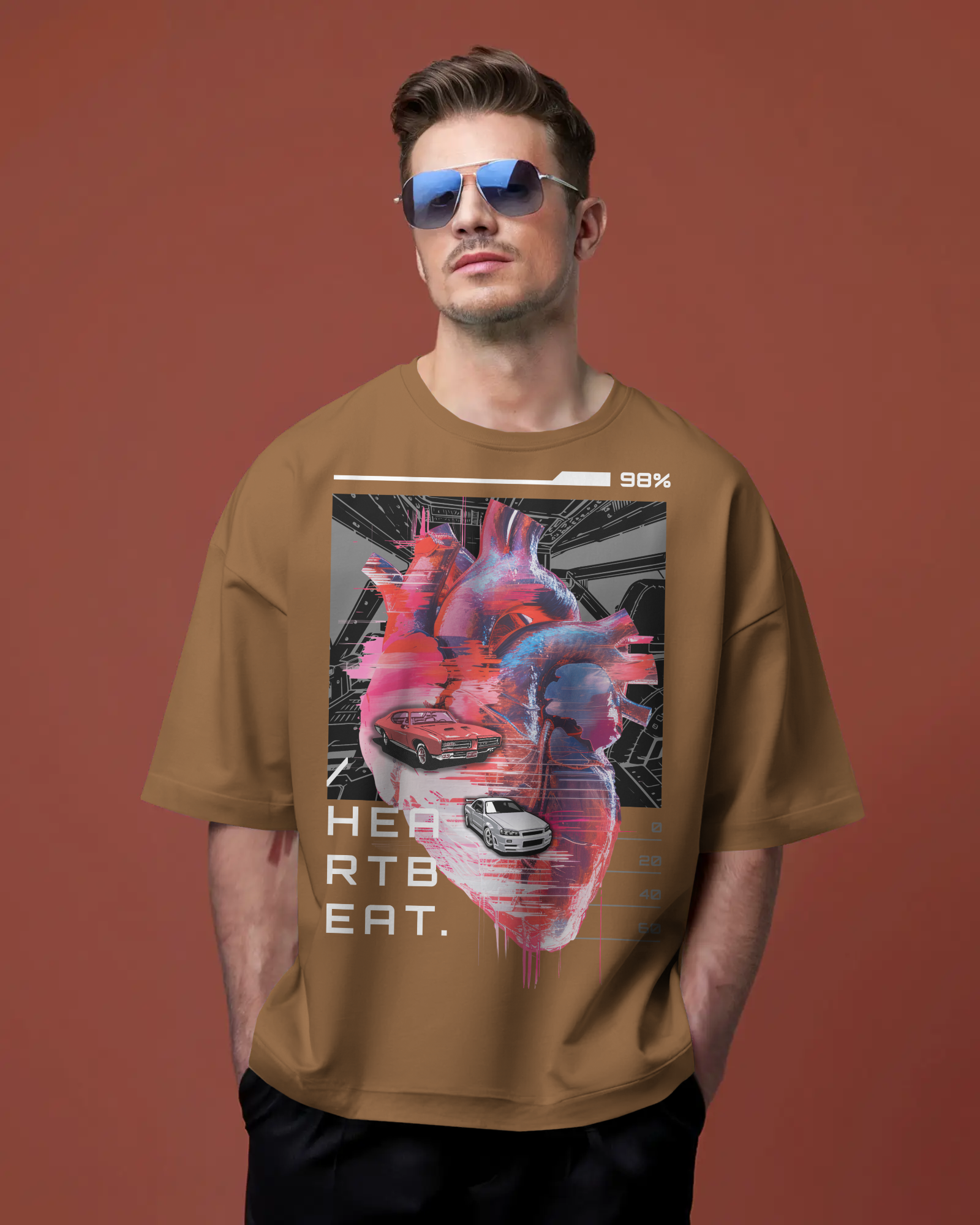 100% premium graphics oversize tee