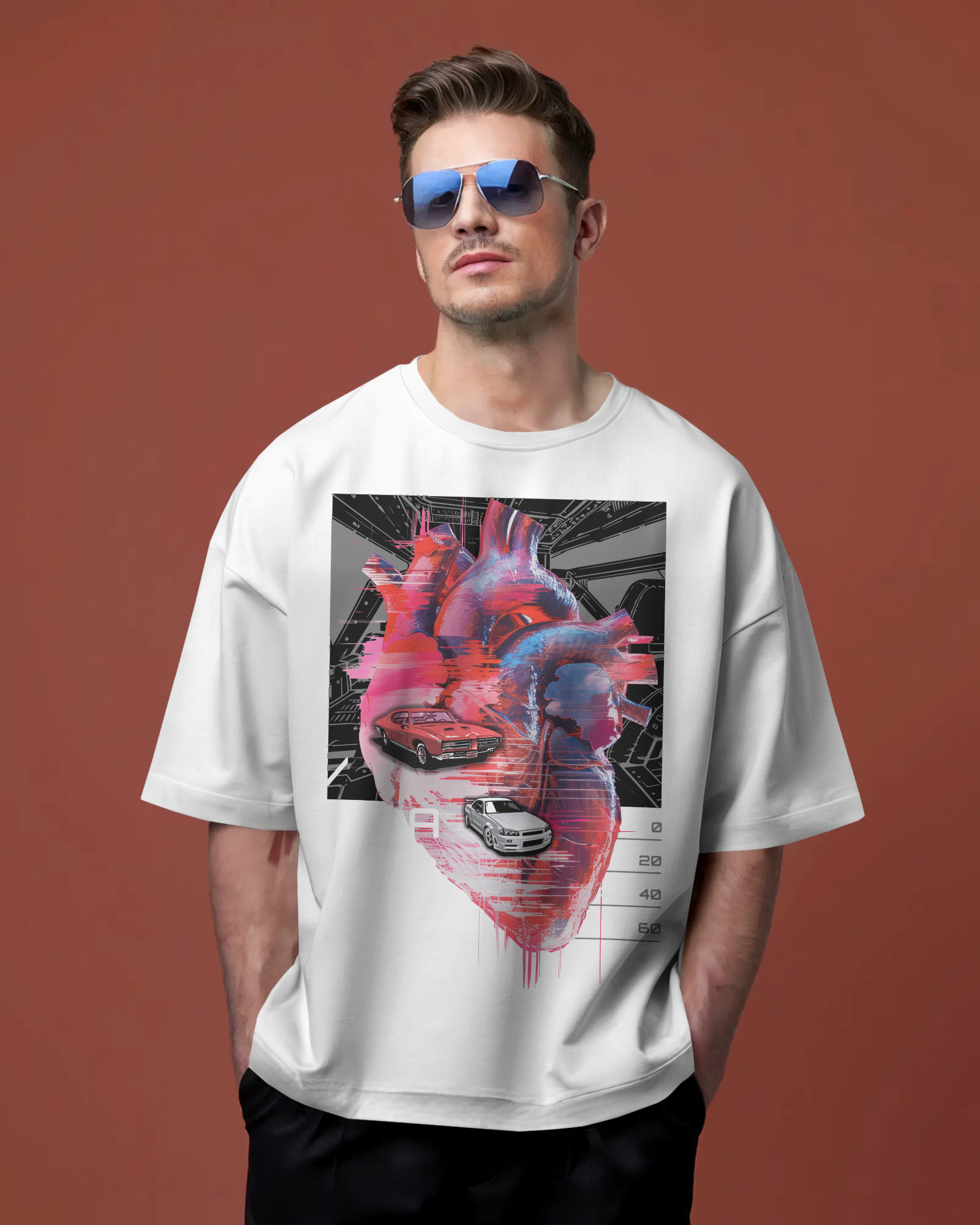 100% premium graphics oversize tee